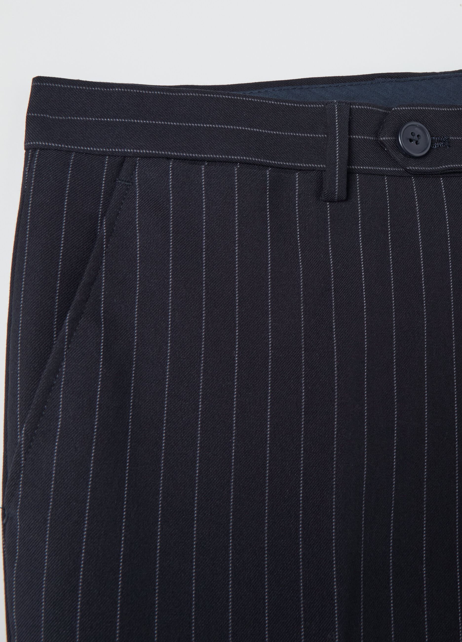 Easy-fit pinstriped trousers