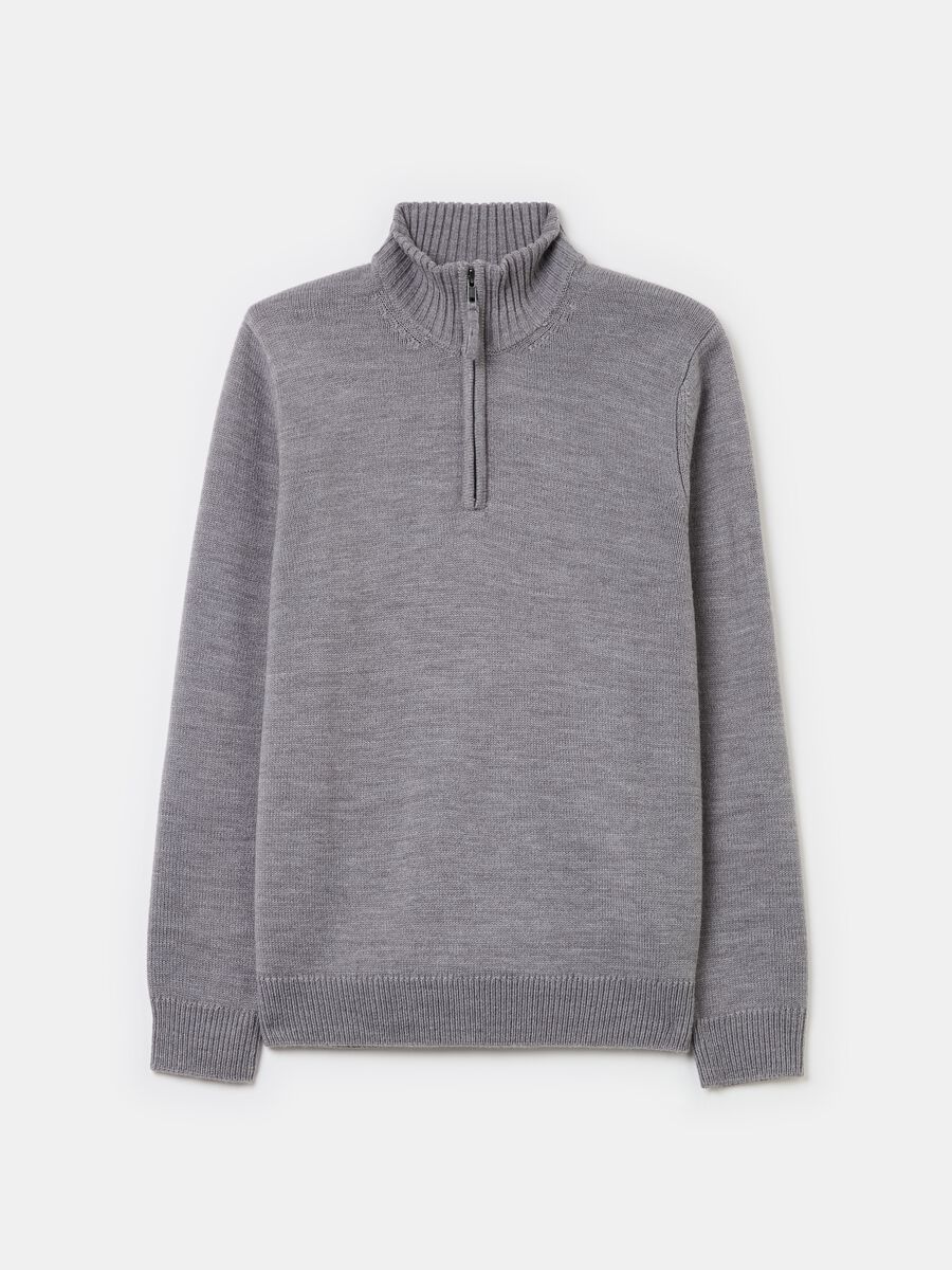 Pullover with half-zip neckline_4