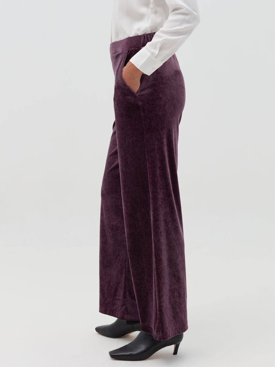 Palazzo trousers in corduroy with pockets_3