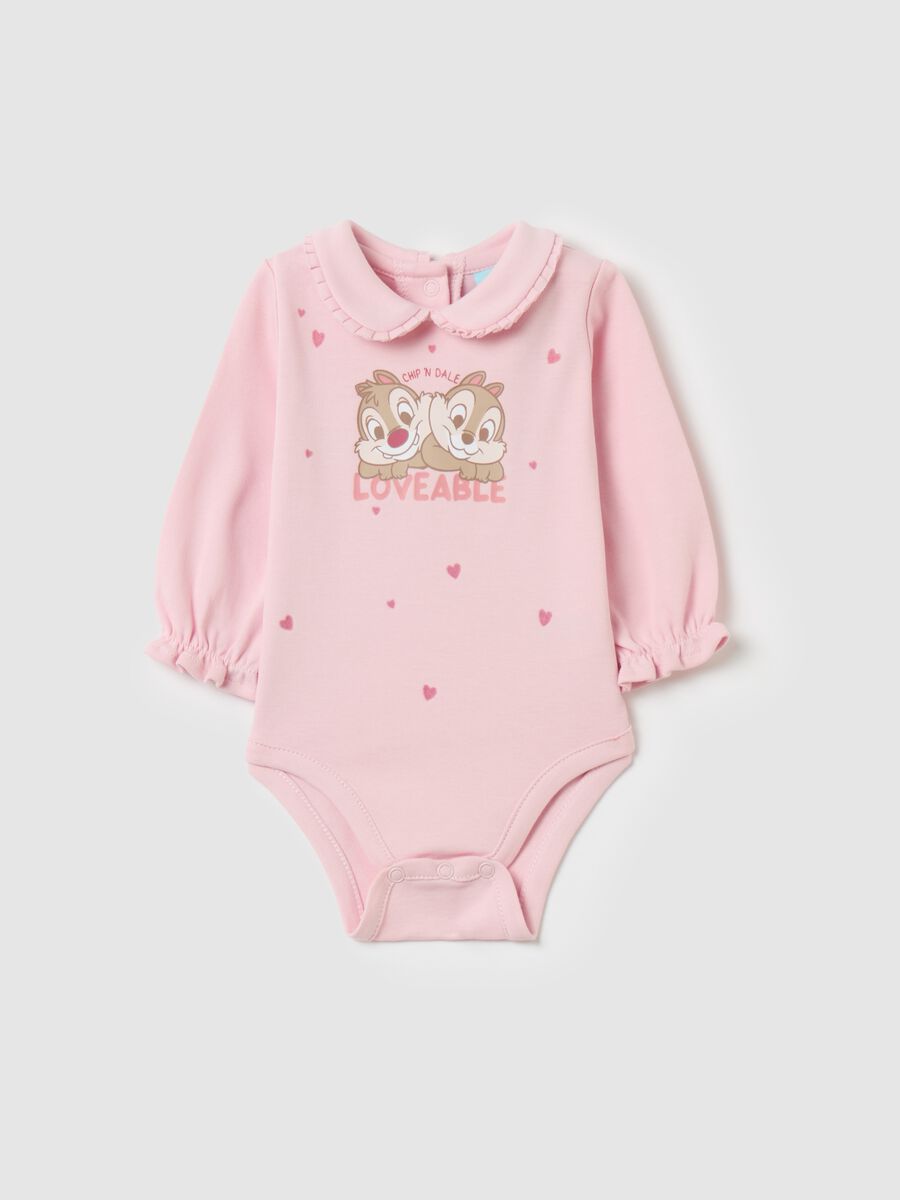 Organic cotton bodysuit with Chip 'n' Dale print_0