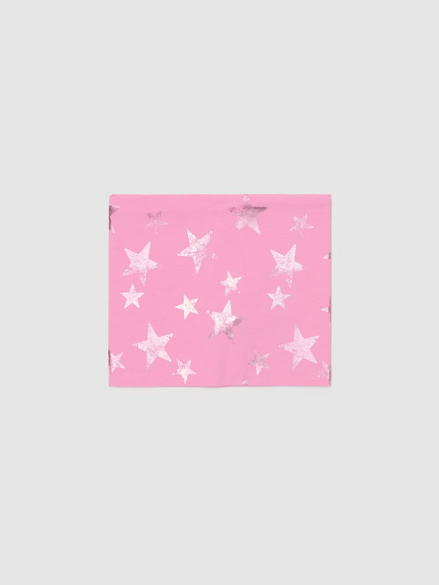 Jersey neck warmer with stars print_0