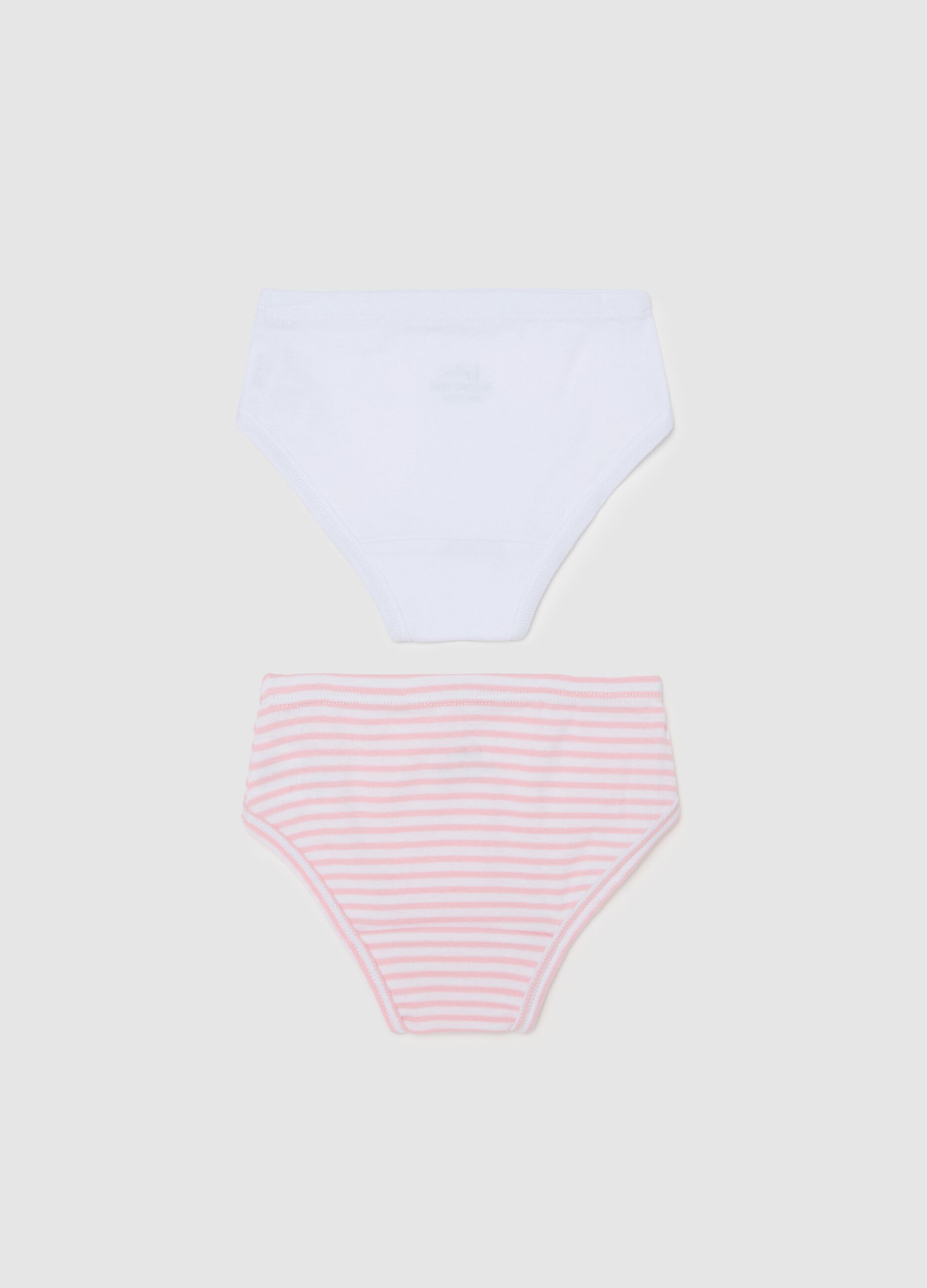 Two-pack briefs in organic cotton with bow