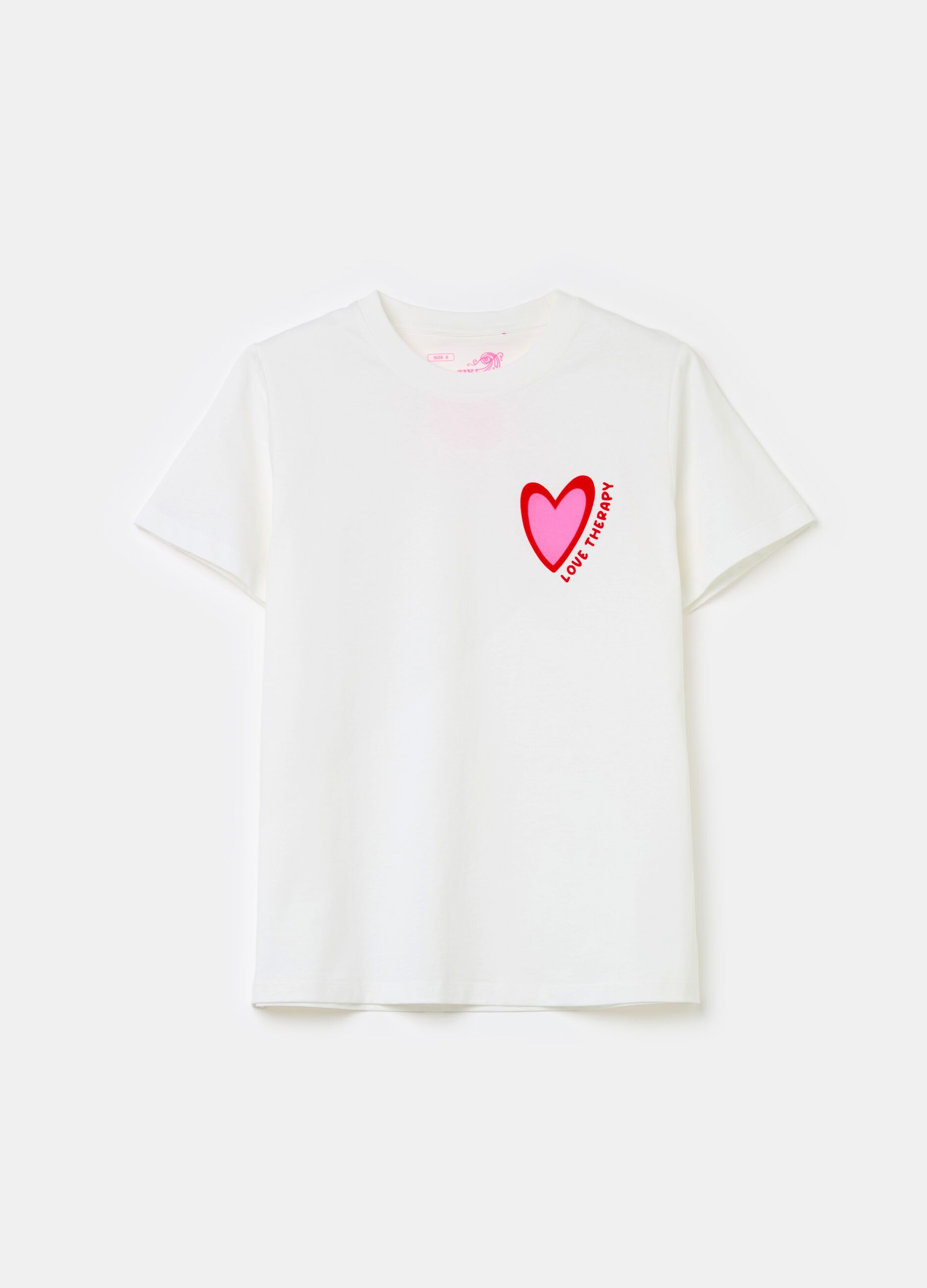 T-shirt con stampa cuore