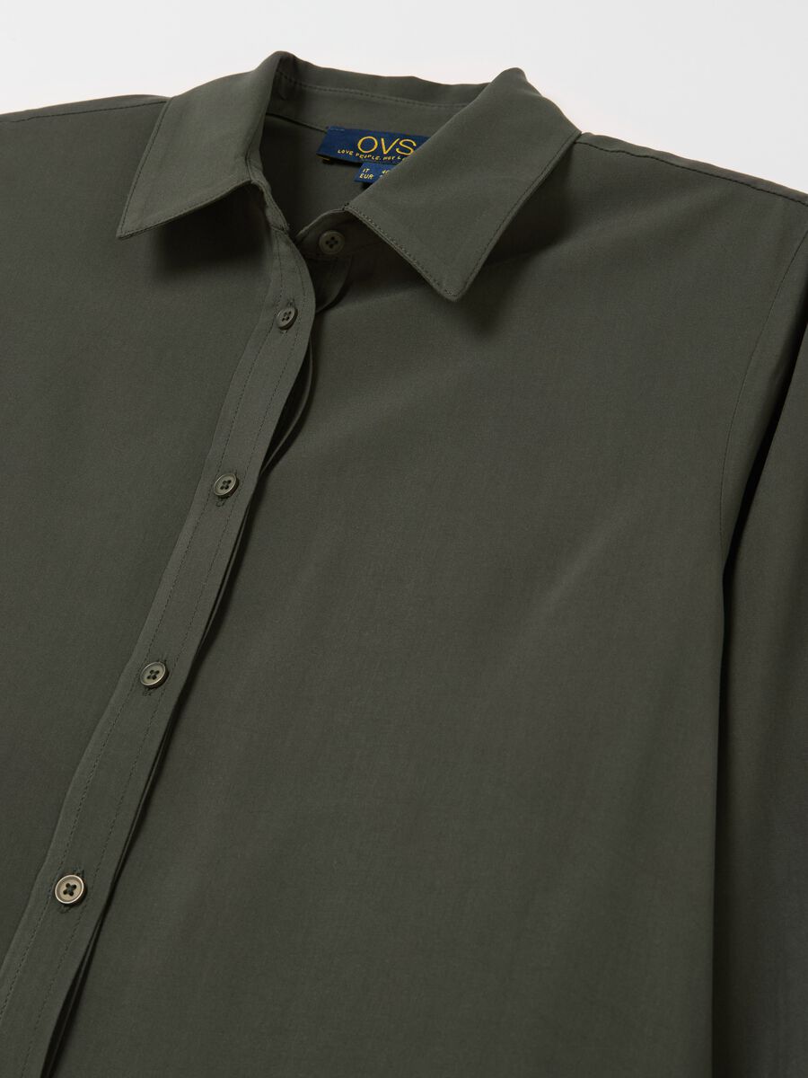 Solid colour viscose shirt_5