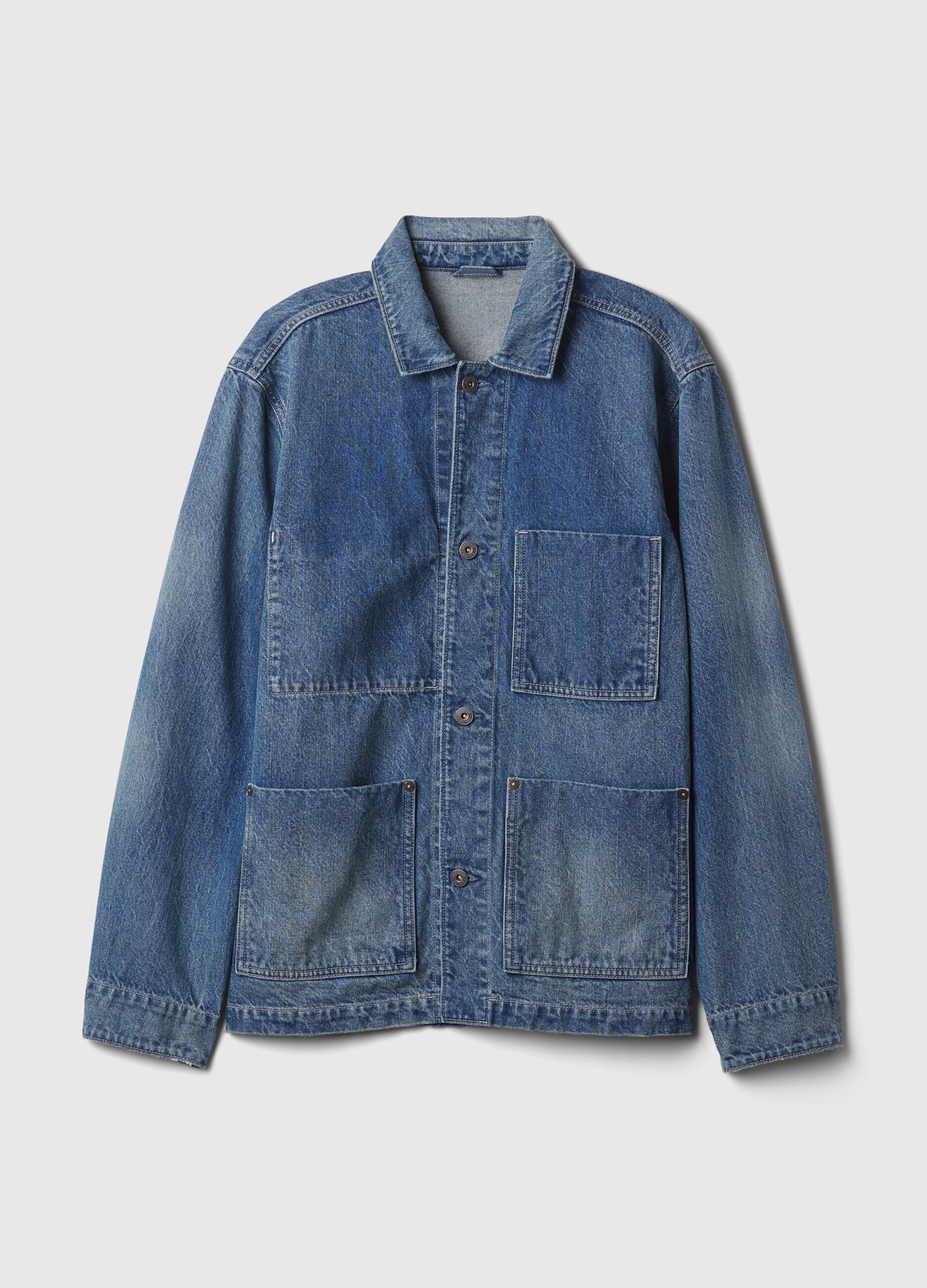 Short relaxed-fit jacket in denim