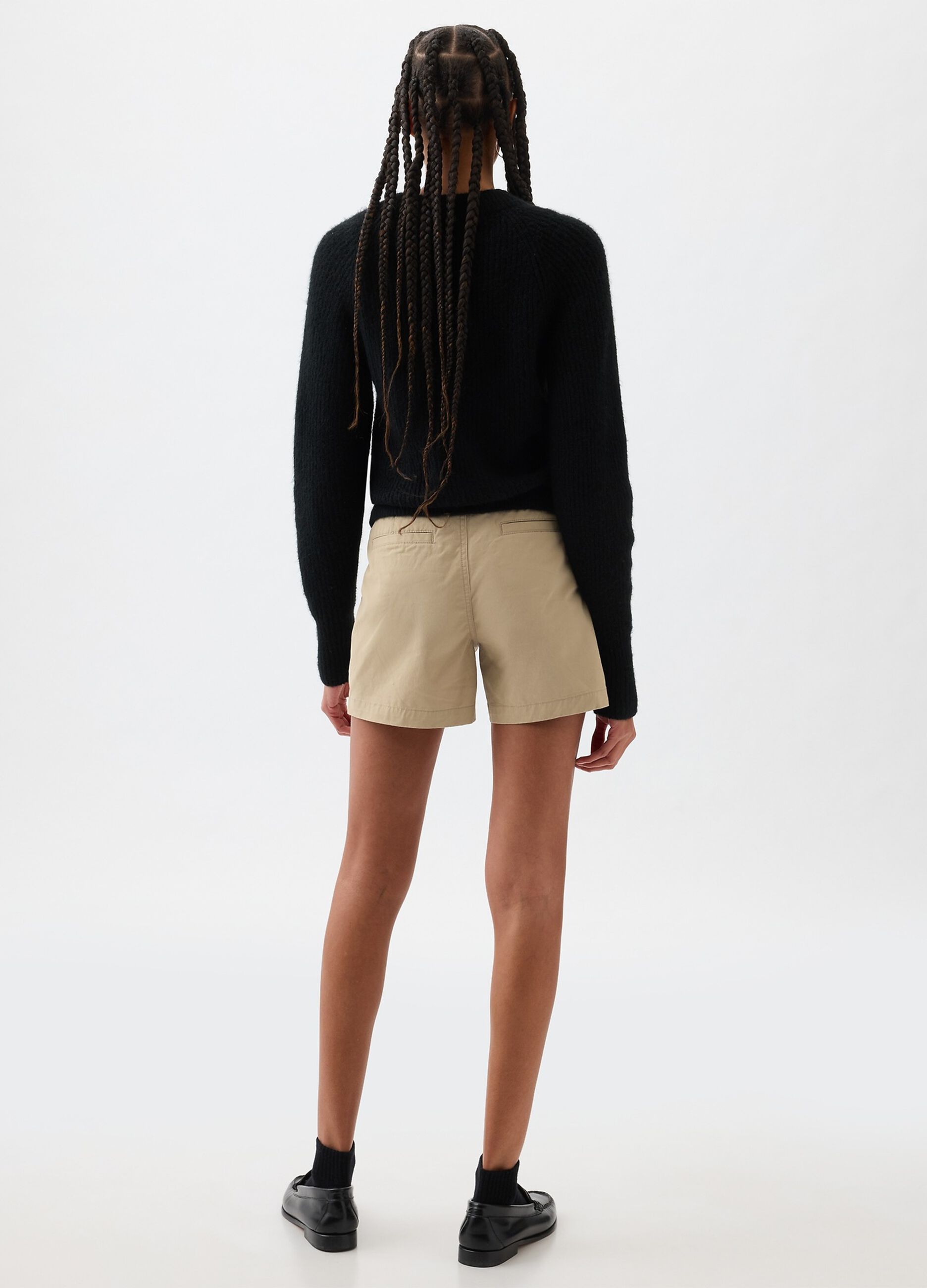 Shorts chino in cotone stretch