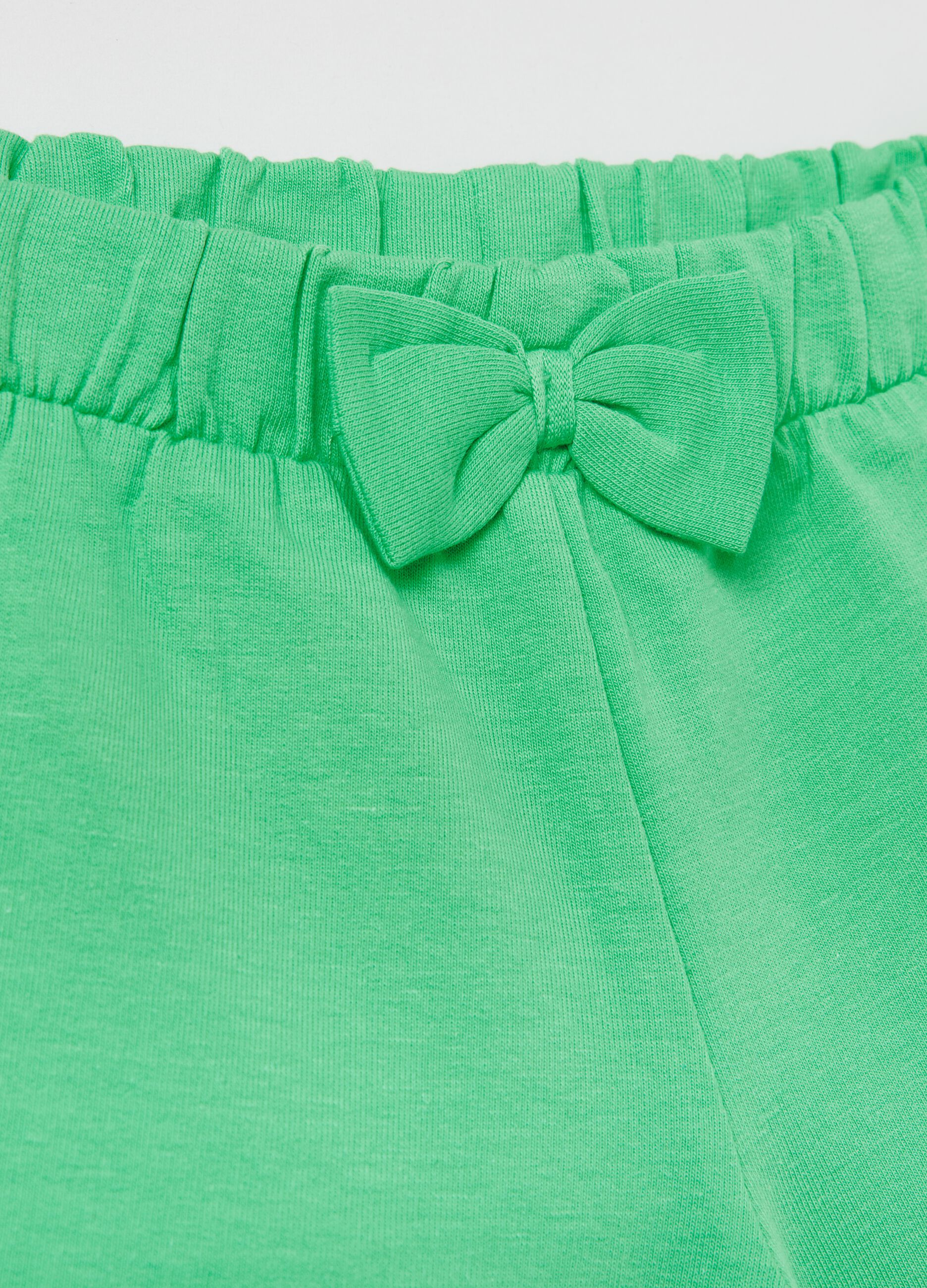 Shorts in French terry with bow