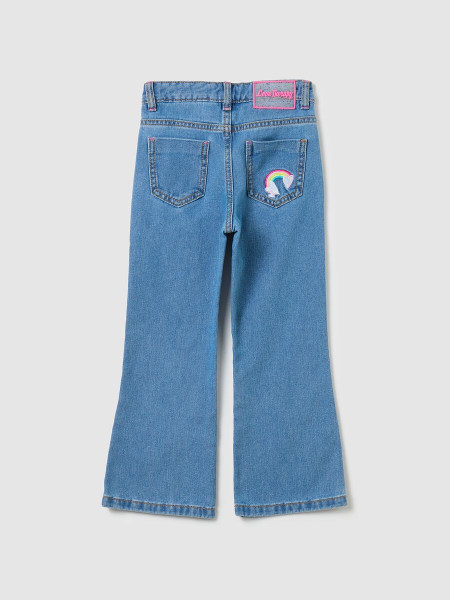 Straight-fit jeans with patch and embroidery_1