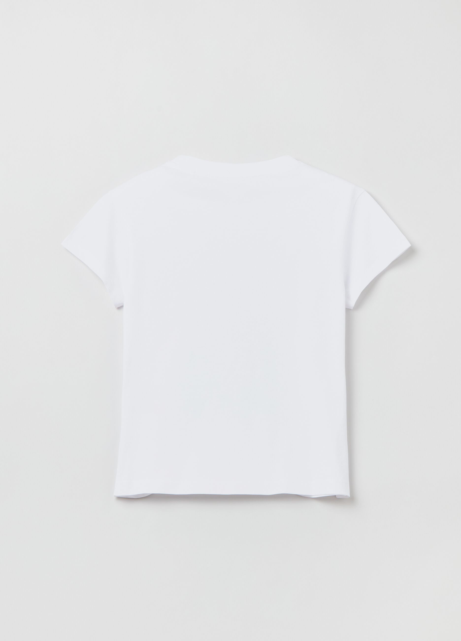 Cotton T-shirt with foil print