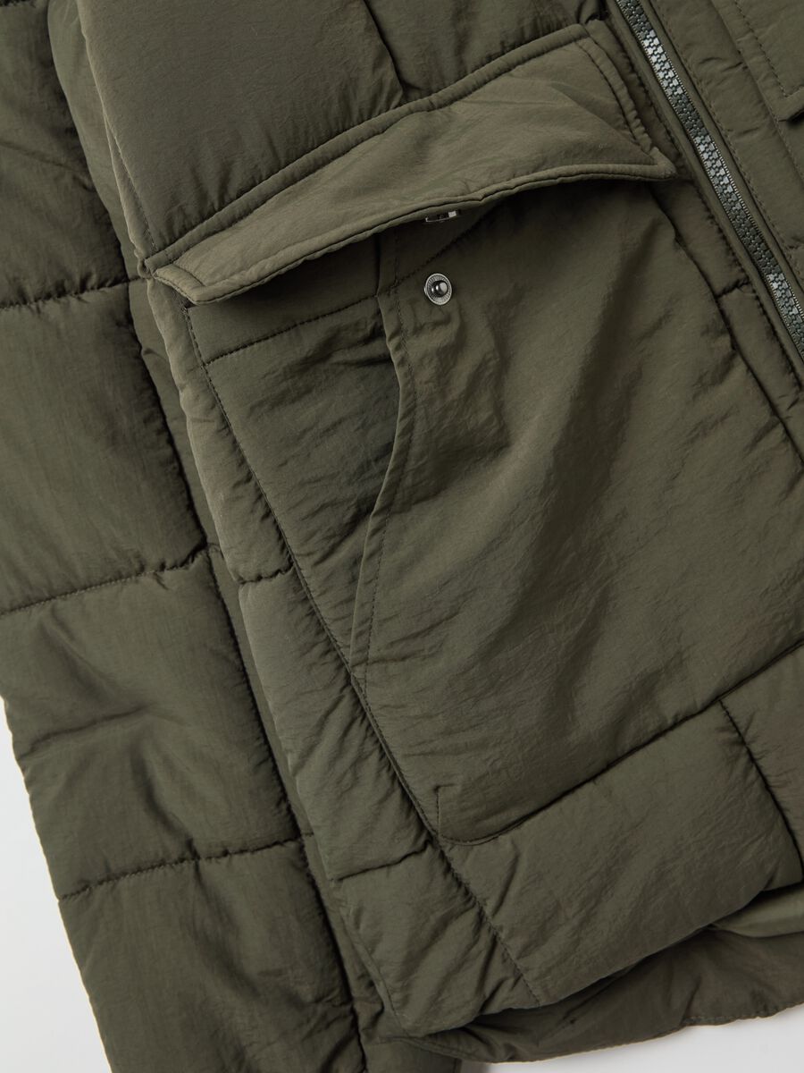 Quilted down jacket with REPREVE® padding_5