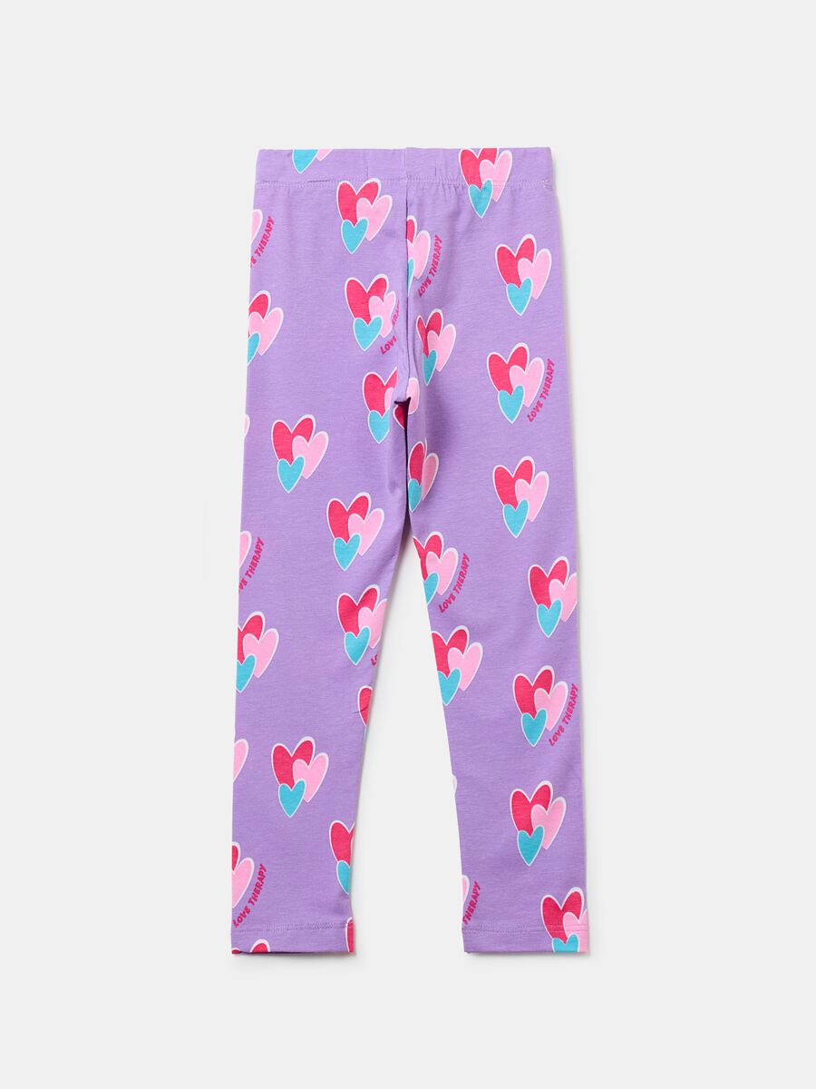 Leggings with all-over hearts print_1