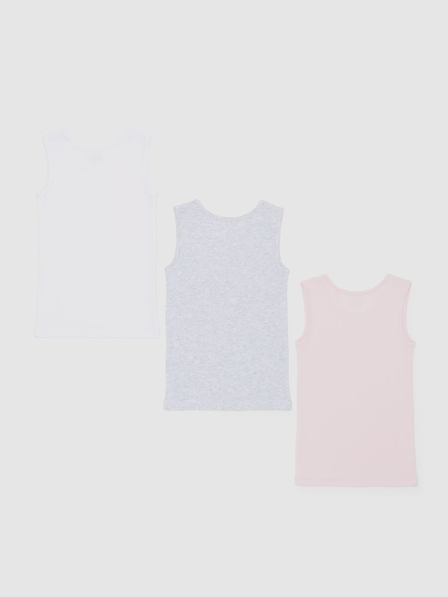 Three-pack vests in organic cotton with bow_1