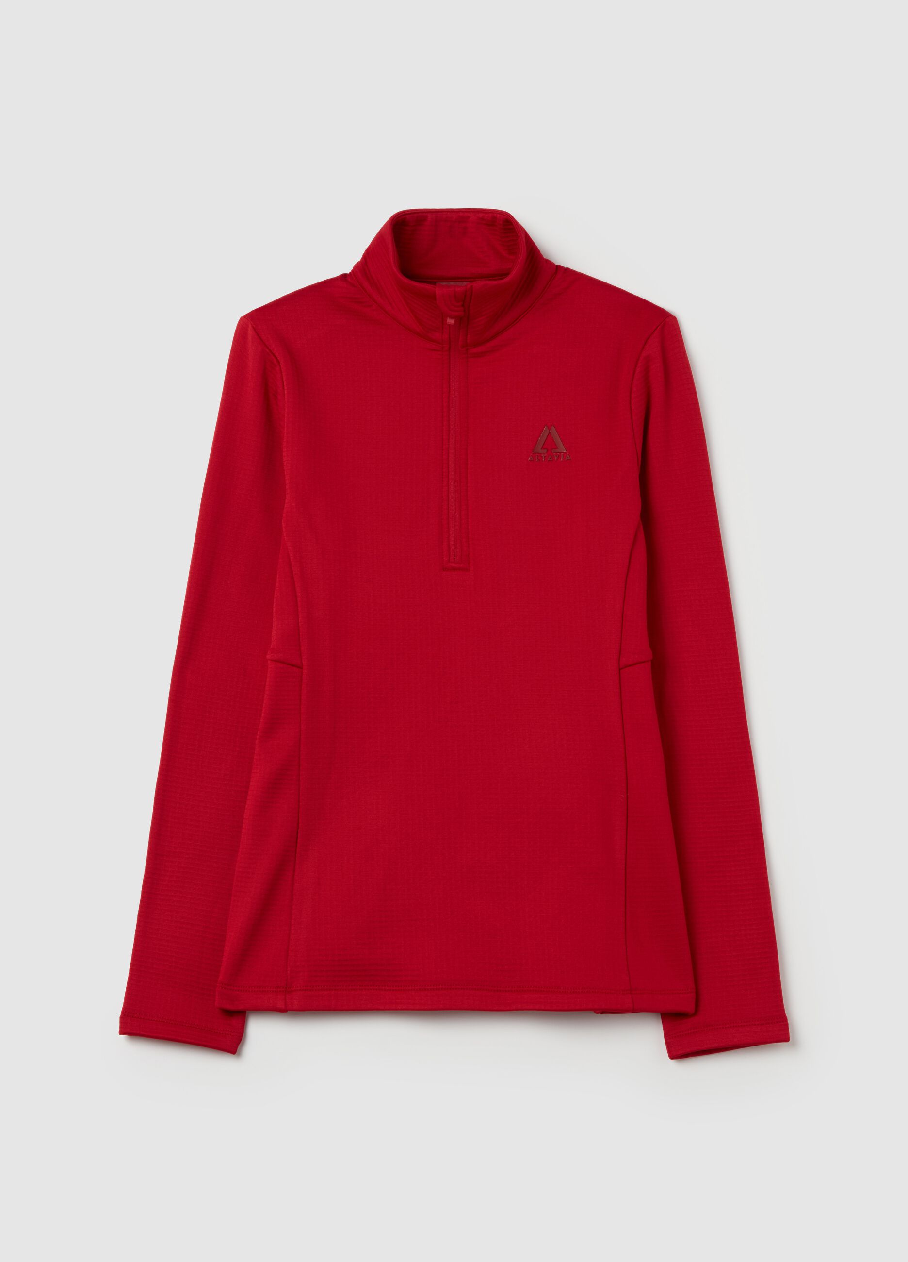 Altavia by Deborah Compagnoni half-zip waffle-weave fleece