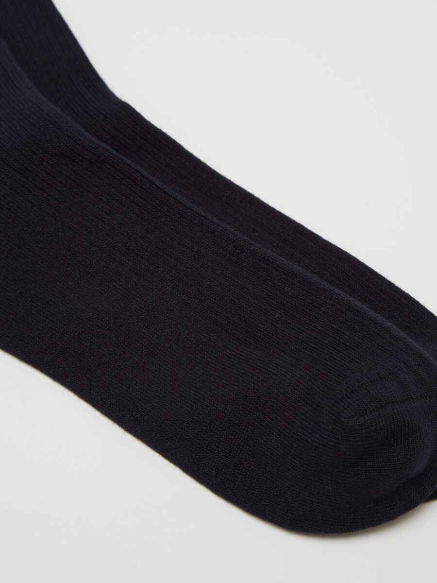 Stretch midi socks with ribbing_1