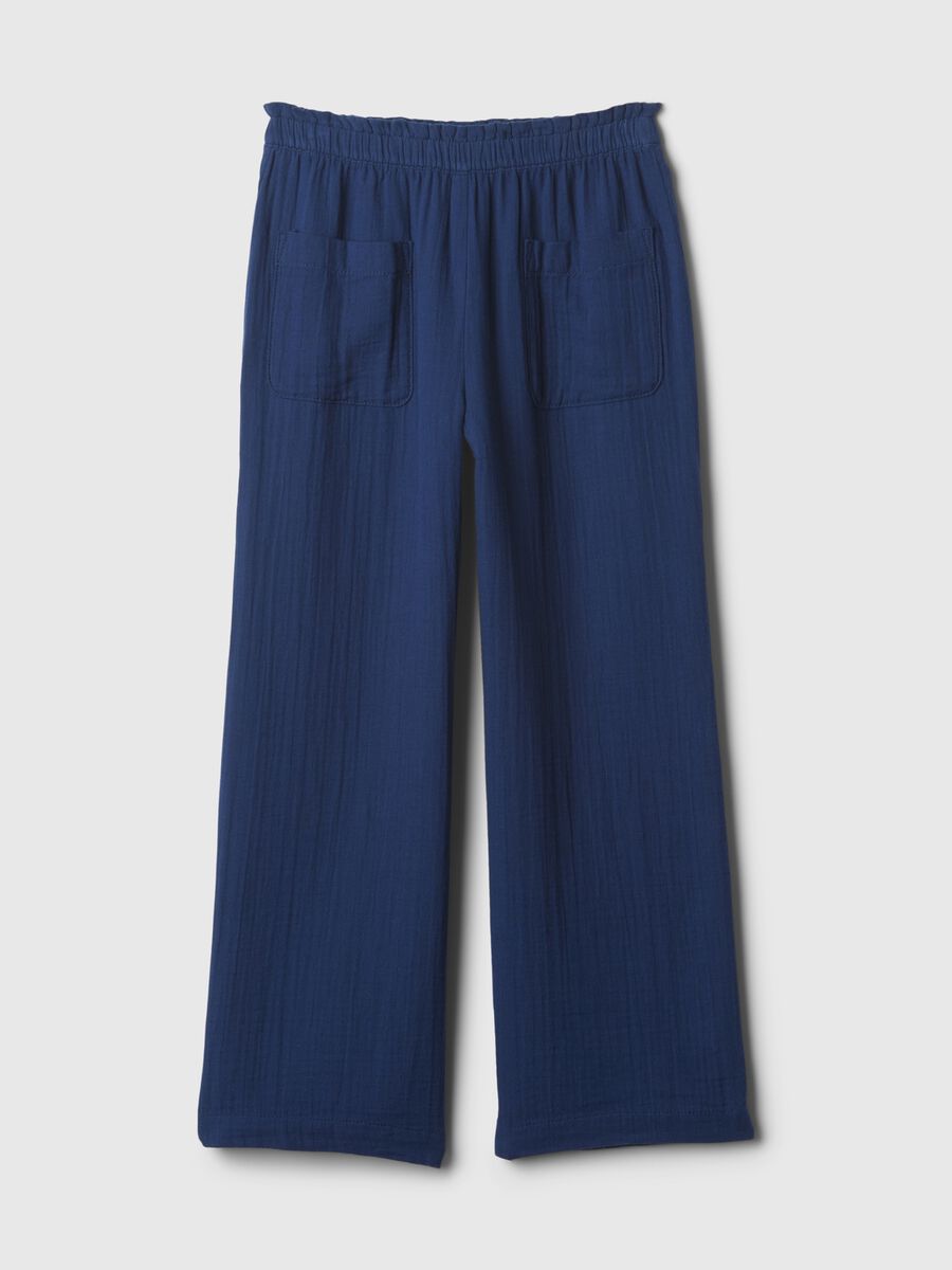 Pantalone pull on in garza effetto crinkle_4