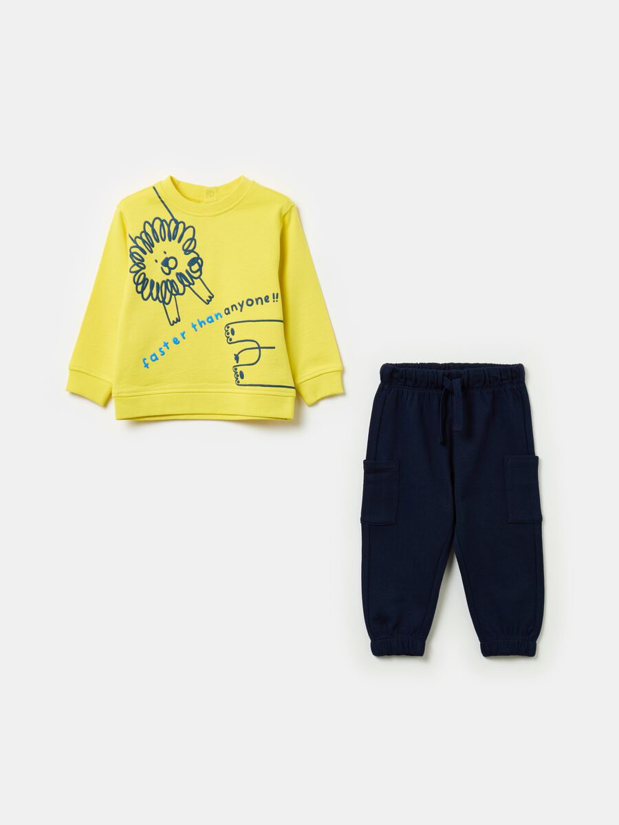 Jogging set in French Terry con stampa_0