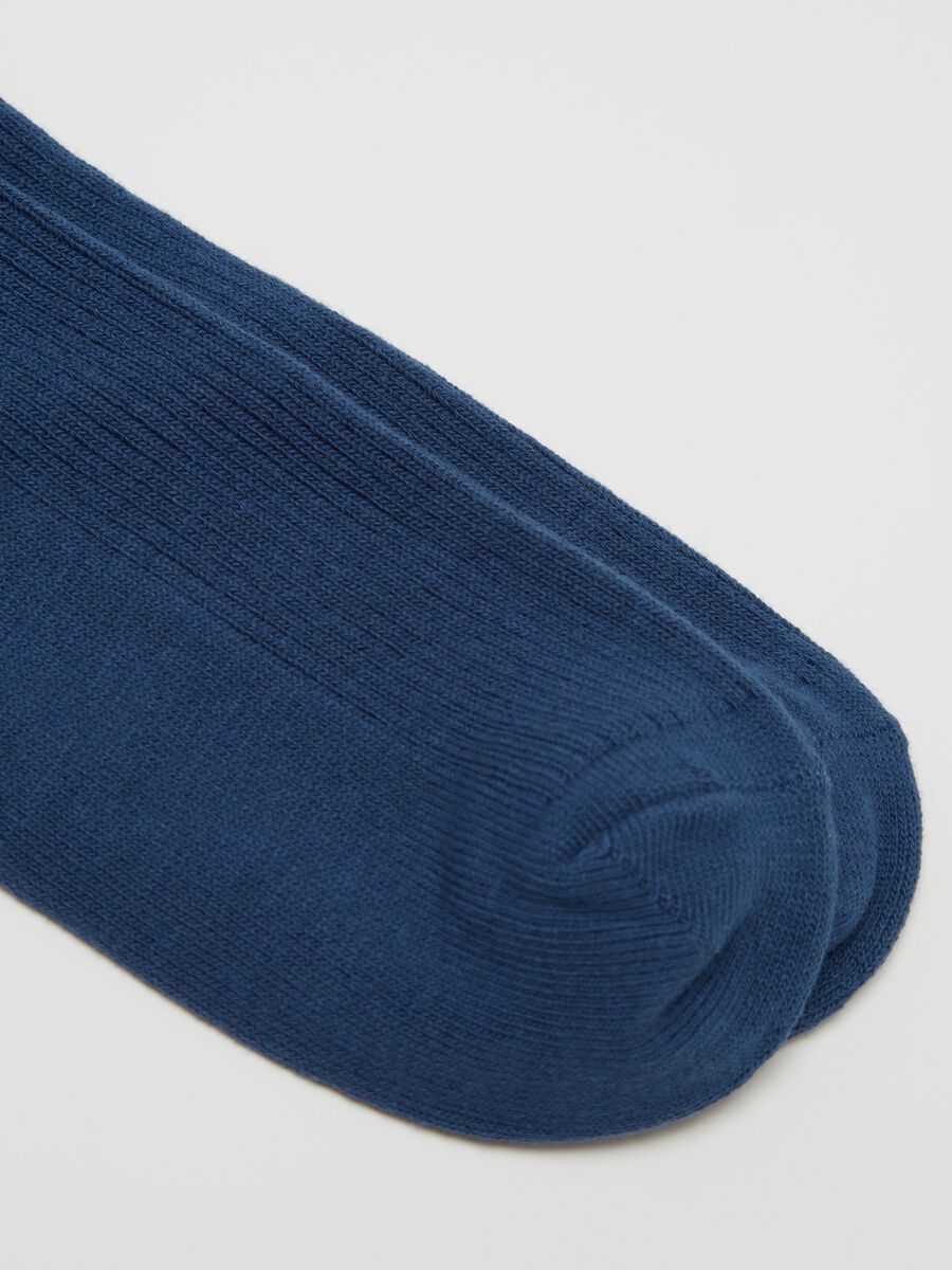 Stretch midi socks with ribbing_2