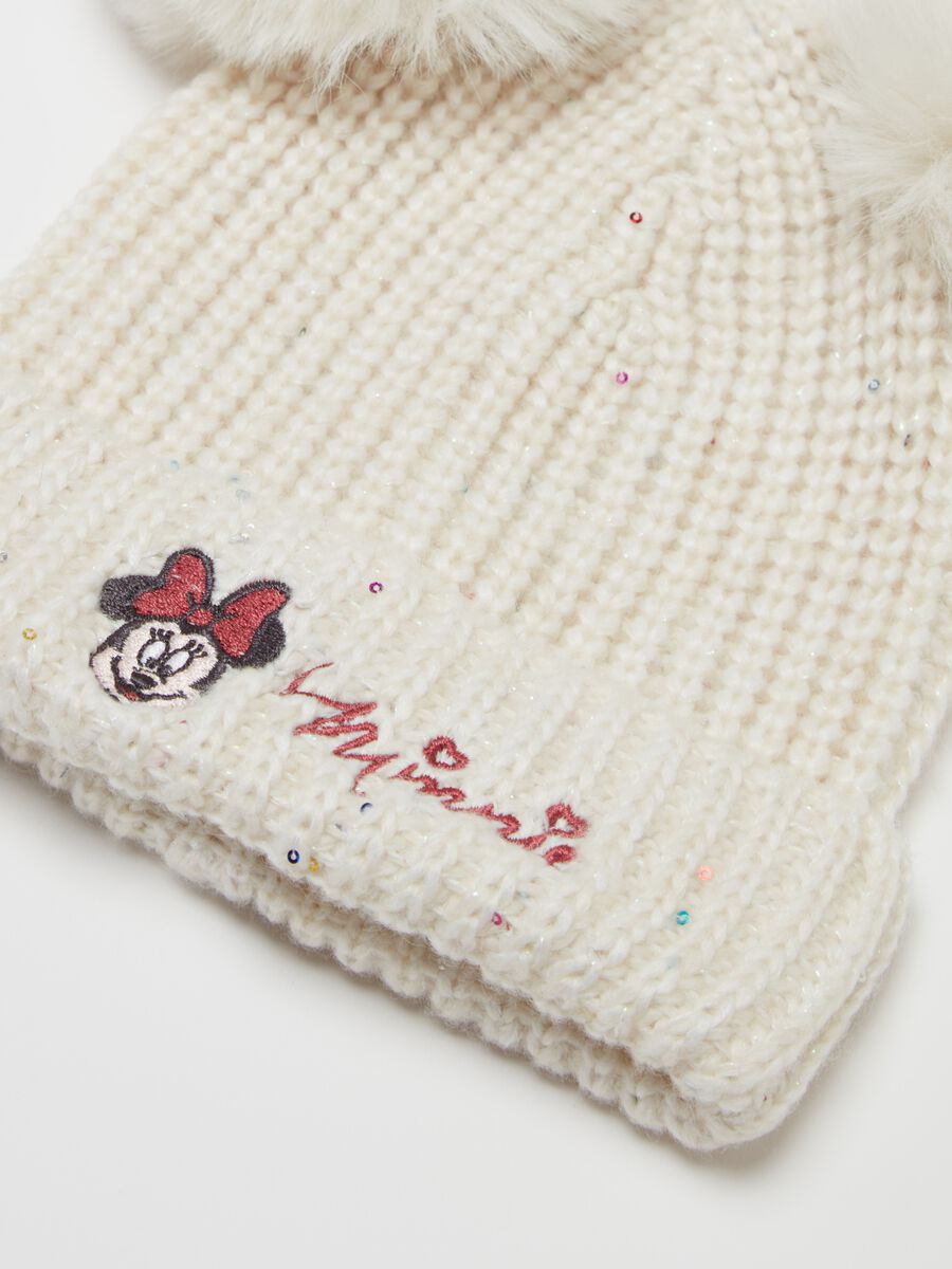 Hat with sequins and Minnie Mouse embroidery_2