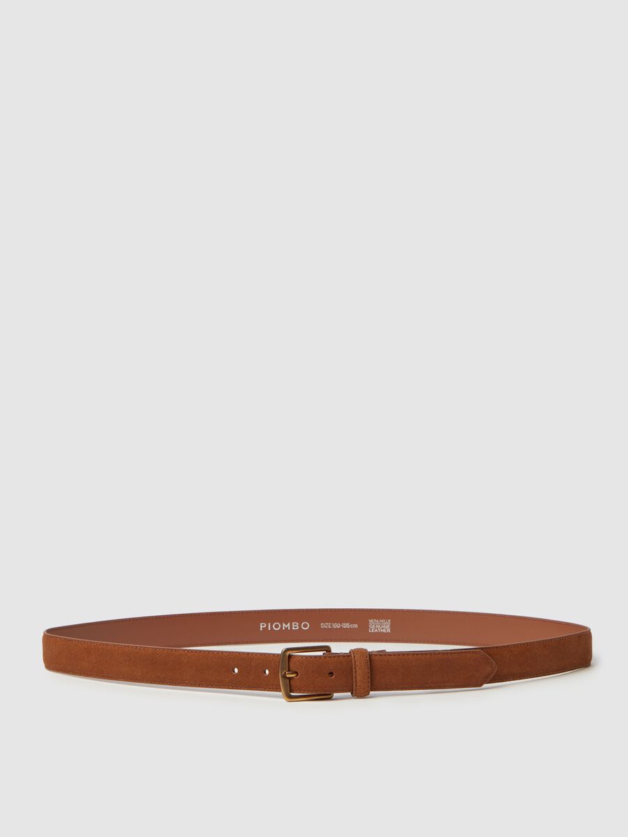 Contemporary belt in suede leather_0