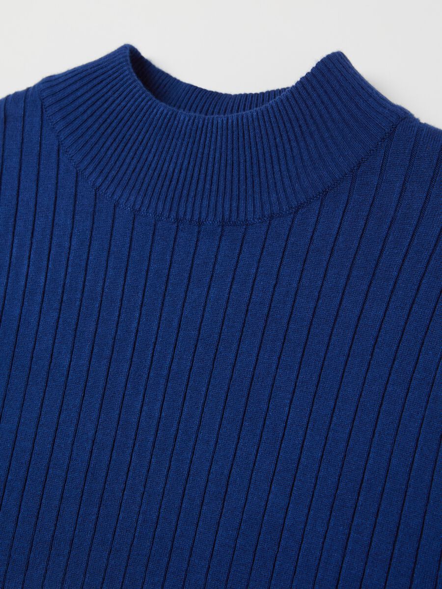 Ribbed knit pullover with mock neck_5