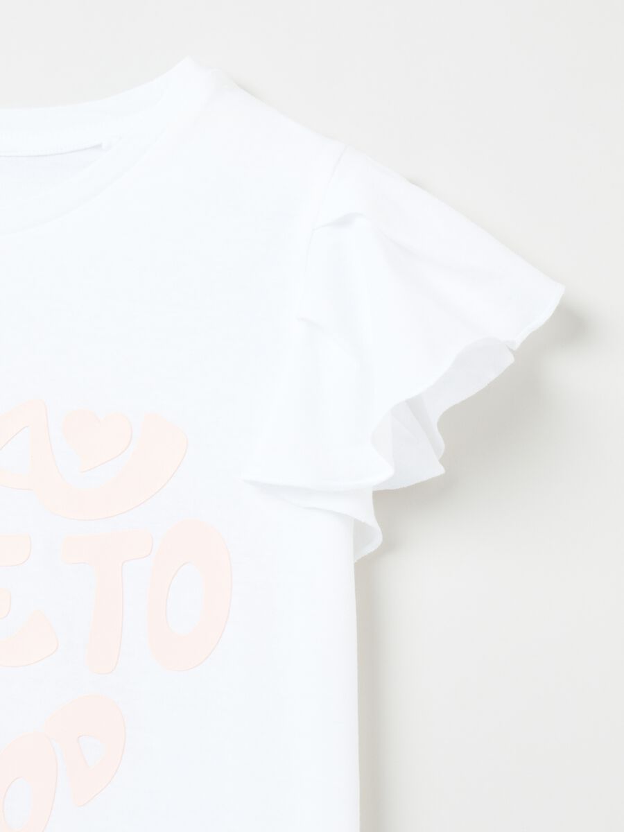 T-shirt in cotone con stampa lettering_2