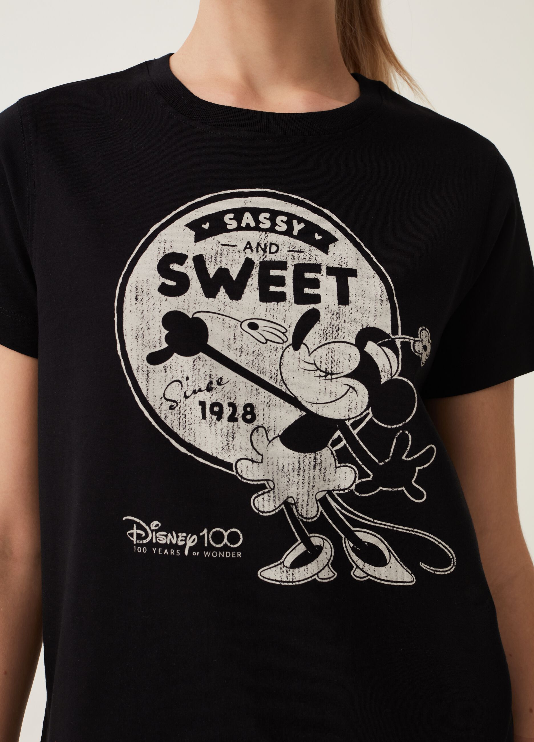 T-shirt with Disney 100th Anniversary print