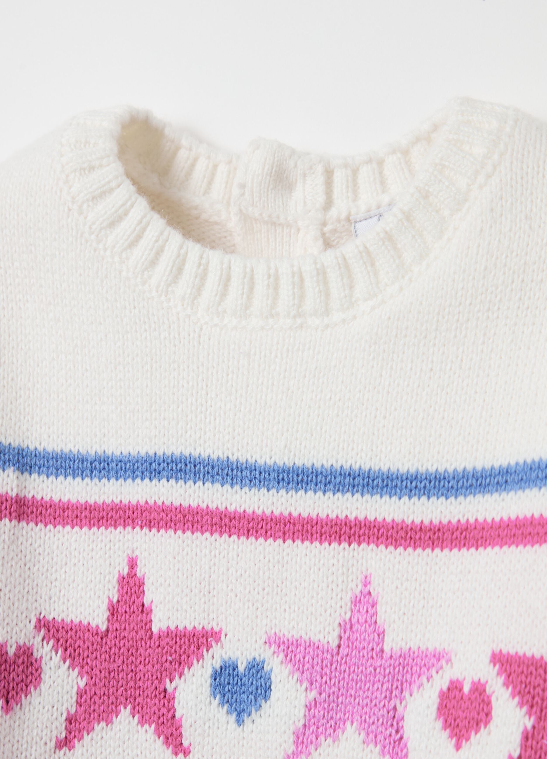 Pullover in maglia con disegni jacquard