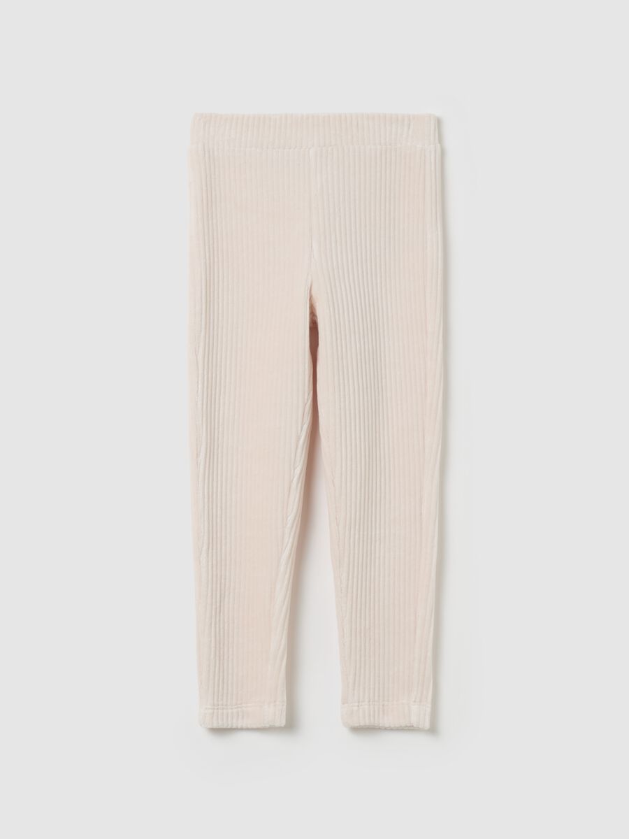 Ribbed velour leggings_0