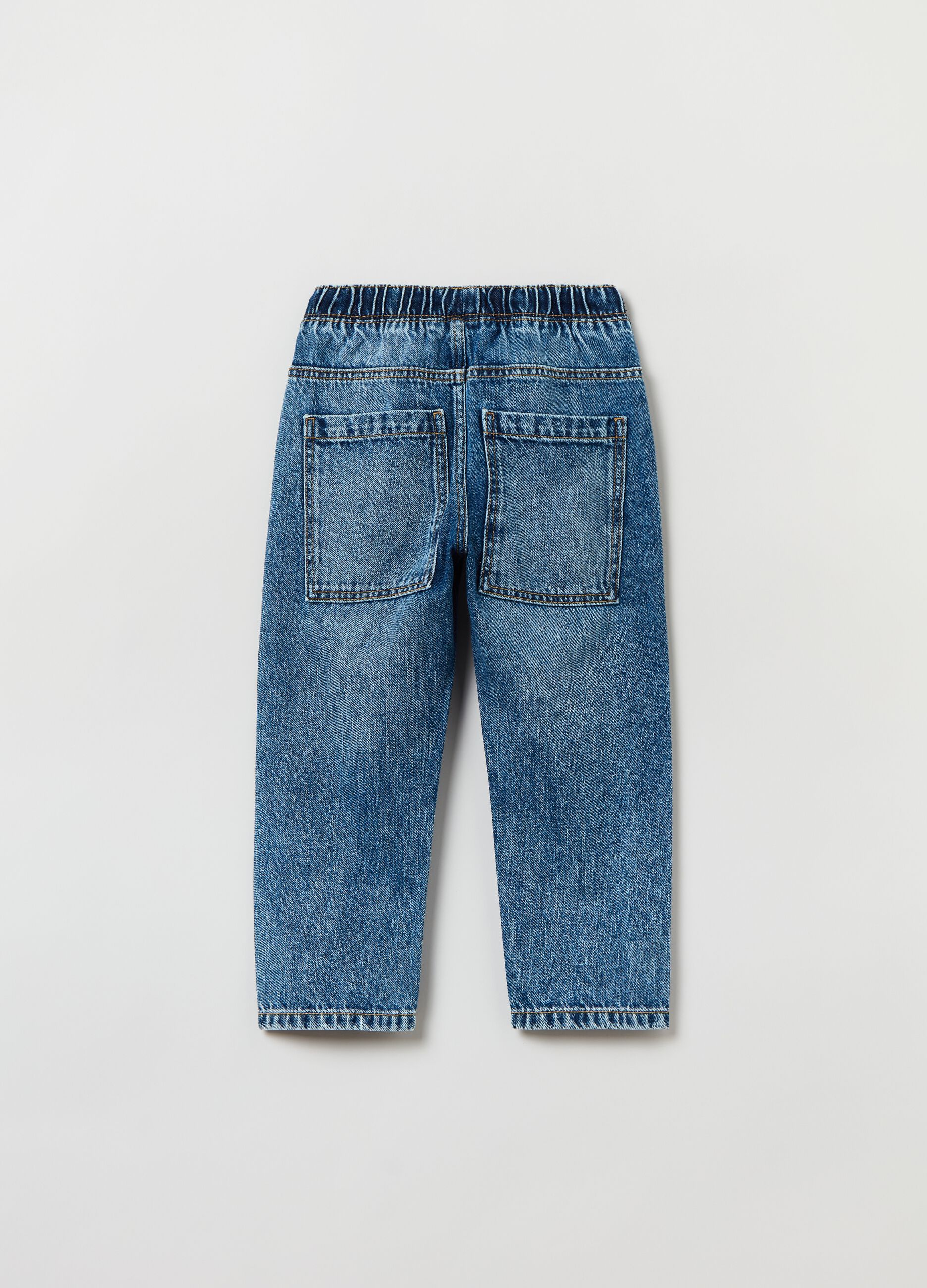 Comfort-fit denim joggers