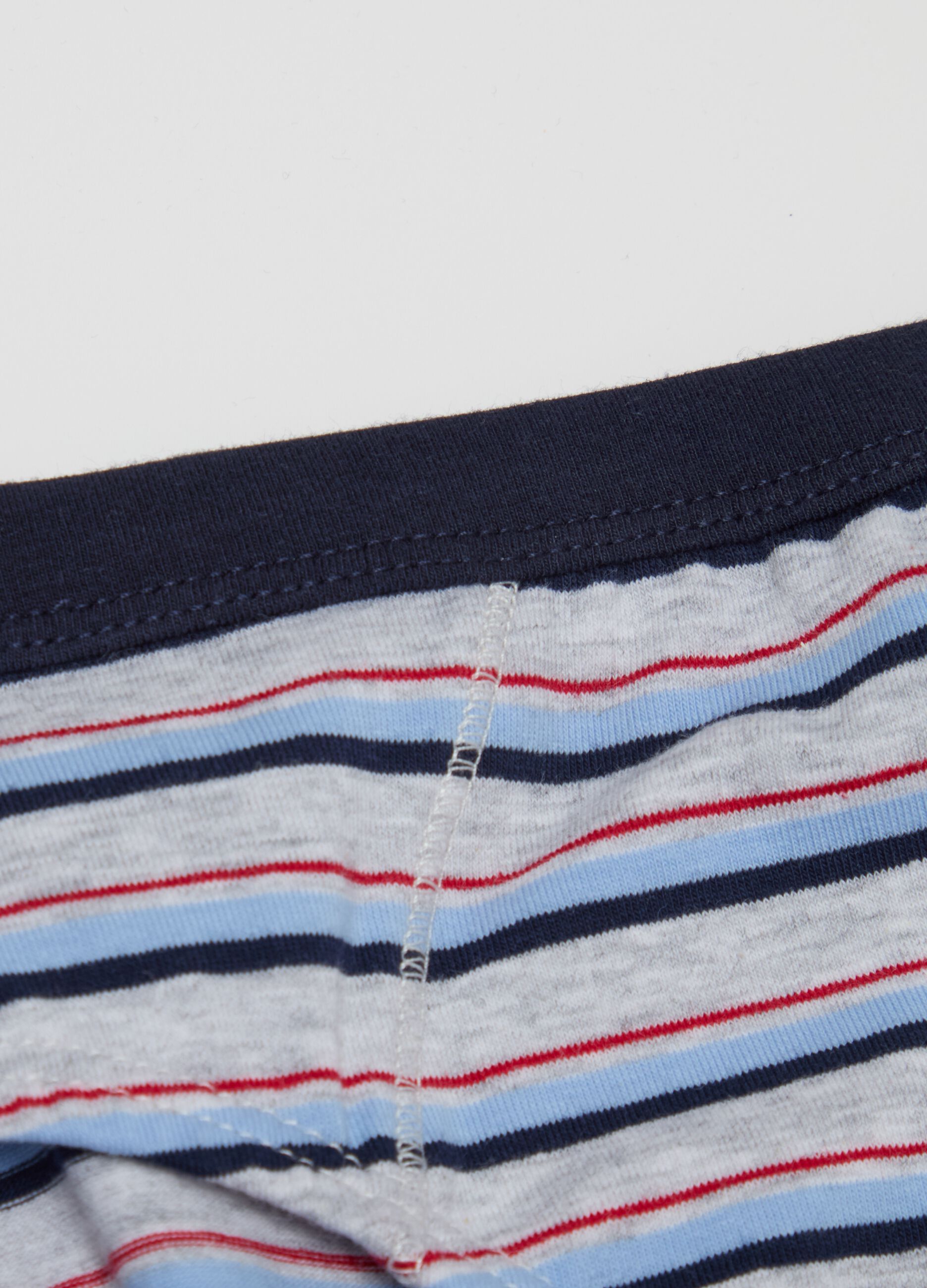 Briefs in organic cotton with striped pattern