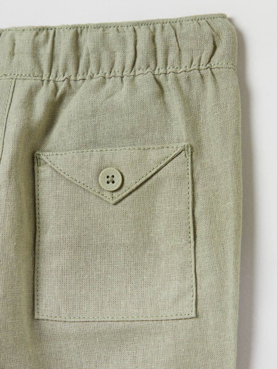 Linen and cotton jogger trousers_2