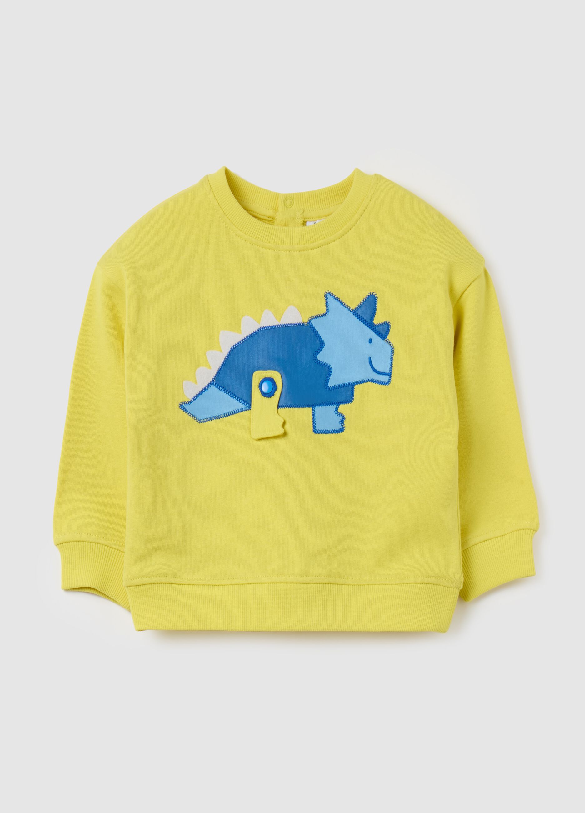 Sweatshirt in French terry with dinosaur