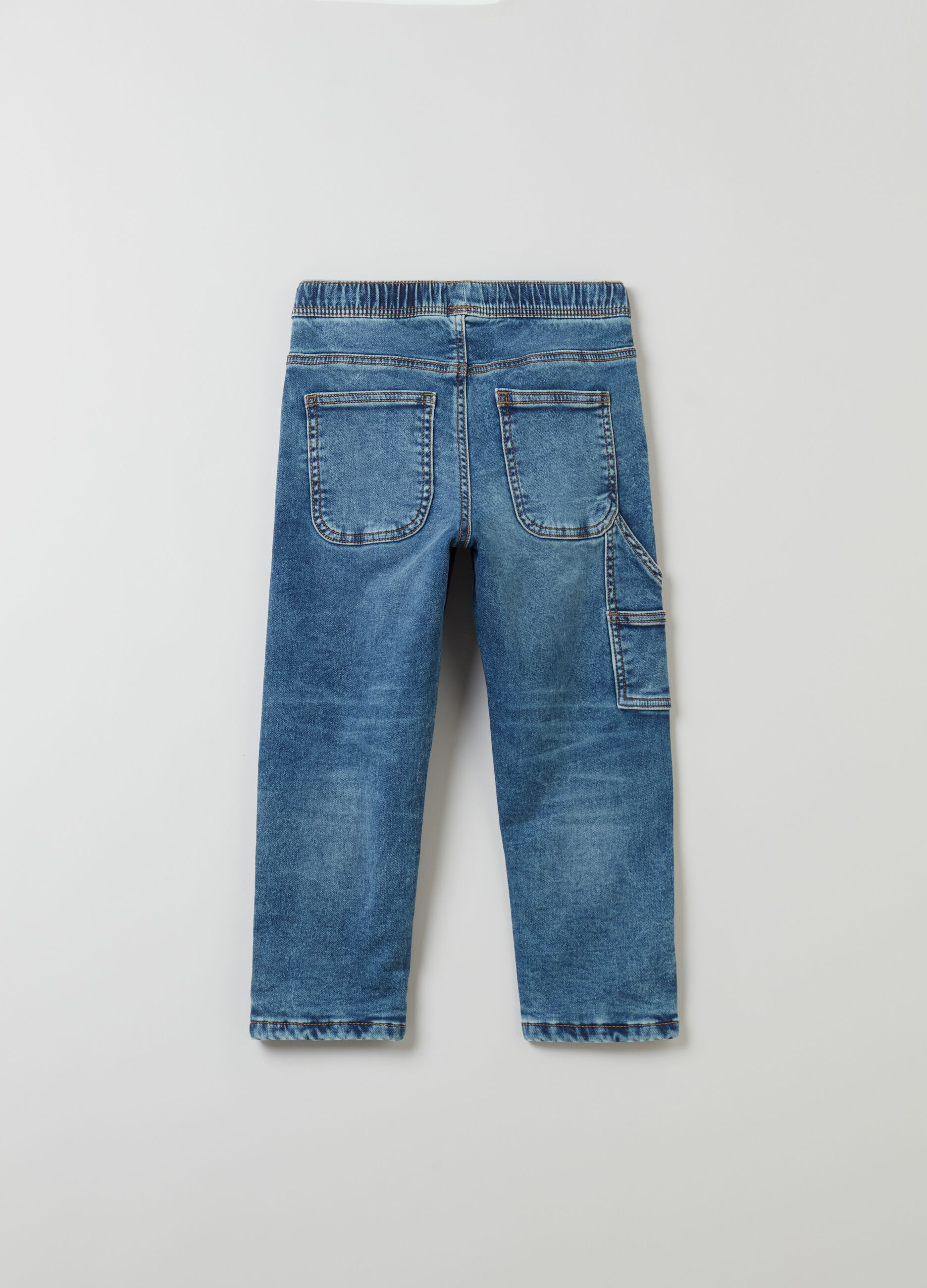 Denim carpenter joggers with drawstring