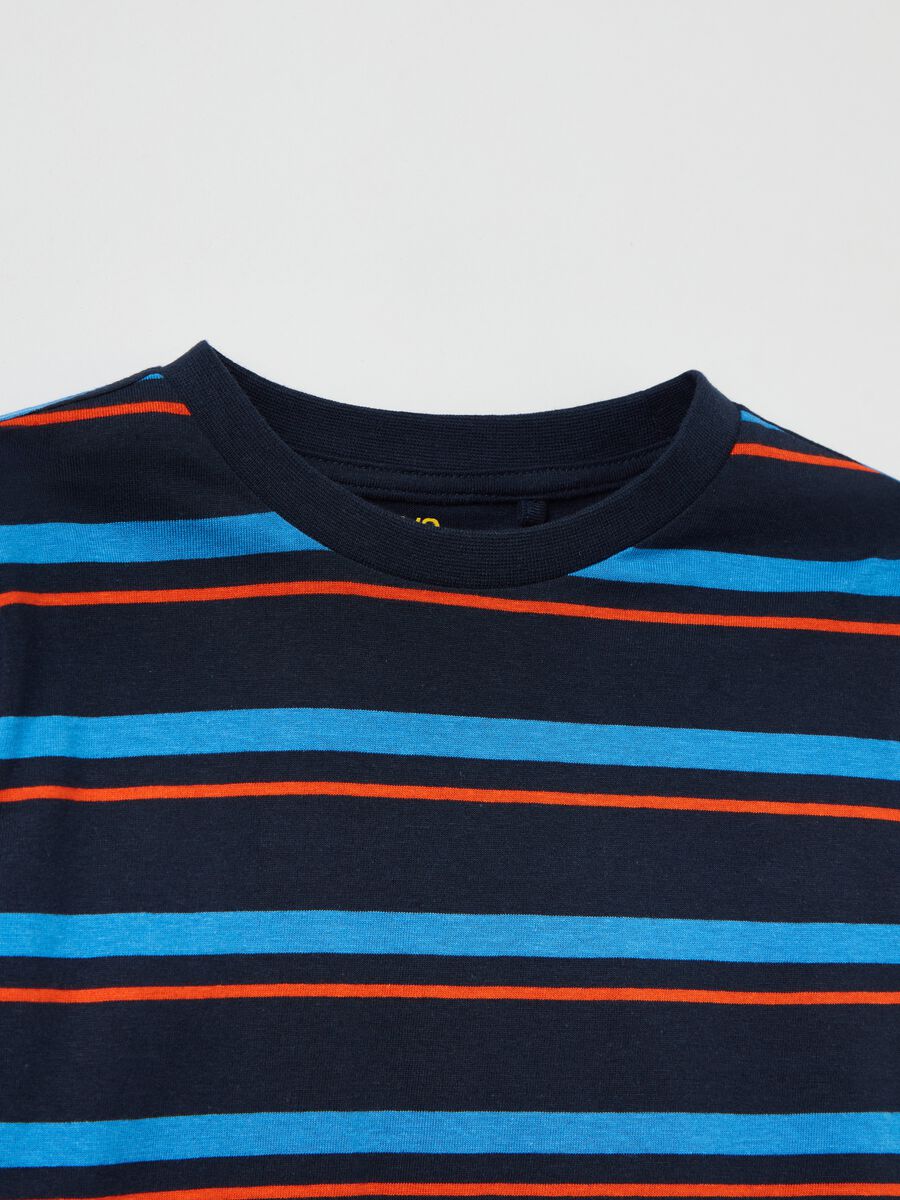 Striped cotton T-shirt with long sleeves_2