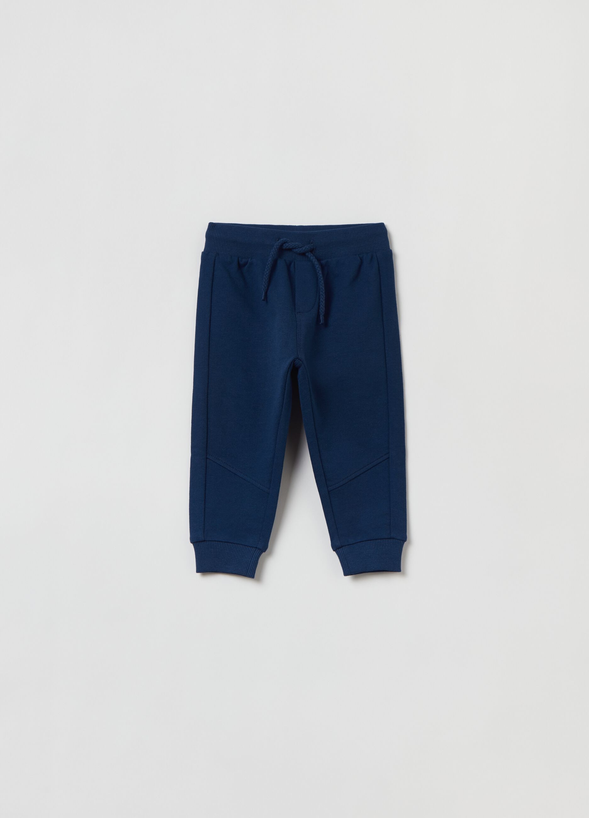 Fleece joggers with drawstring