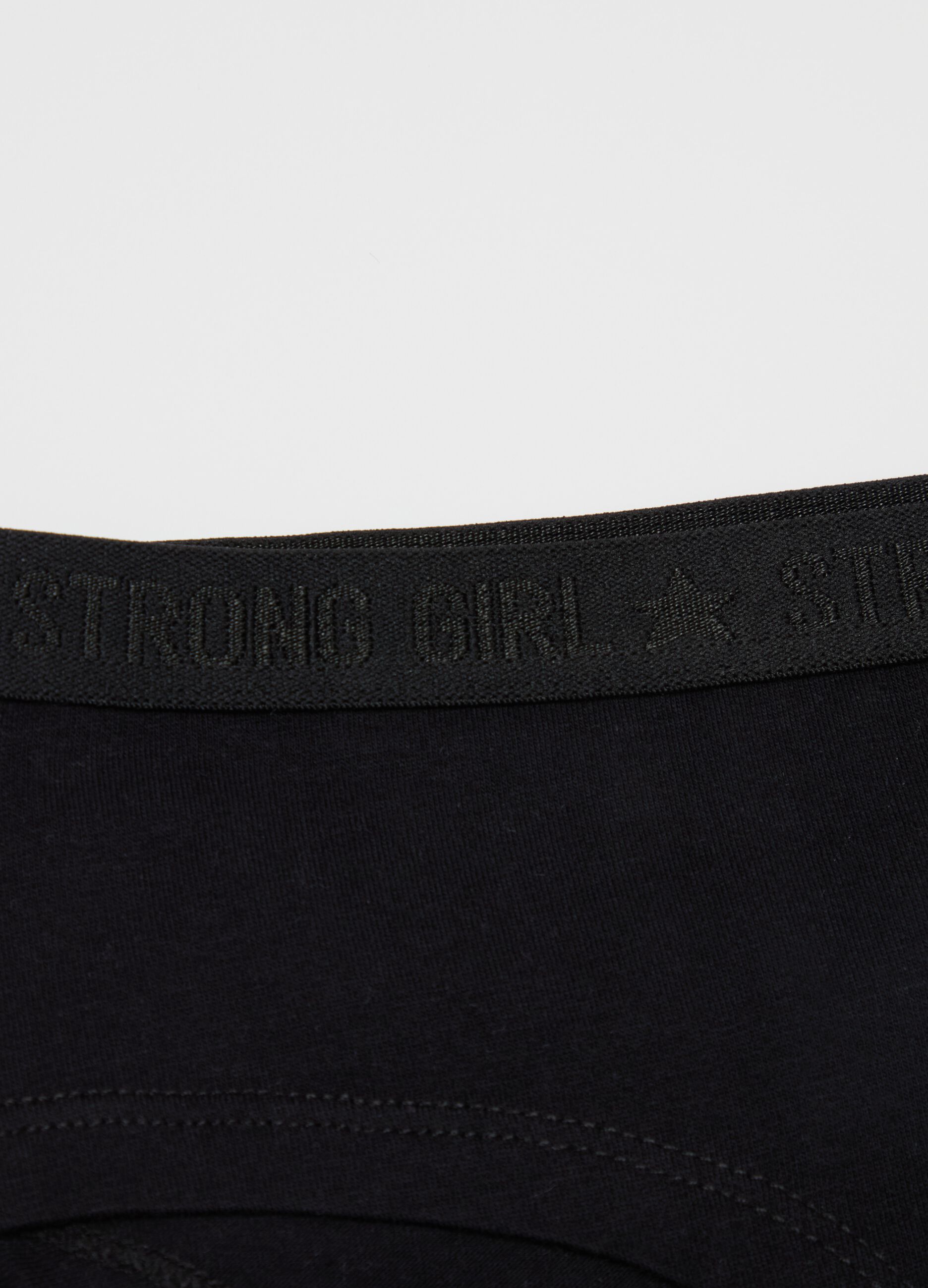 Organic cotton French knickers with lettering