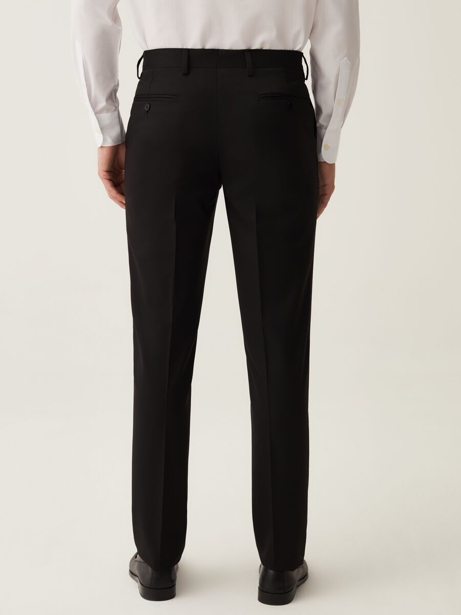 Black slim-fit trousers_2