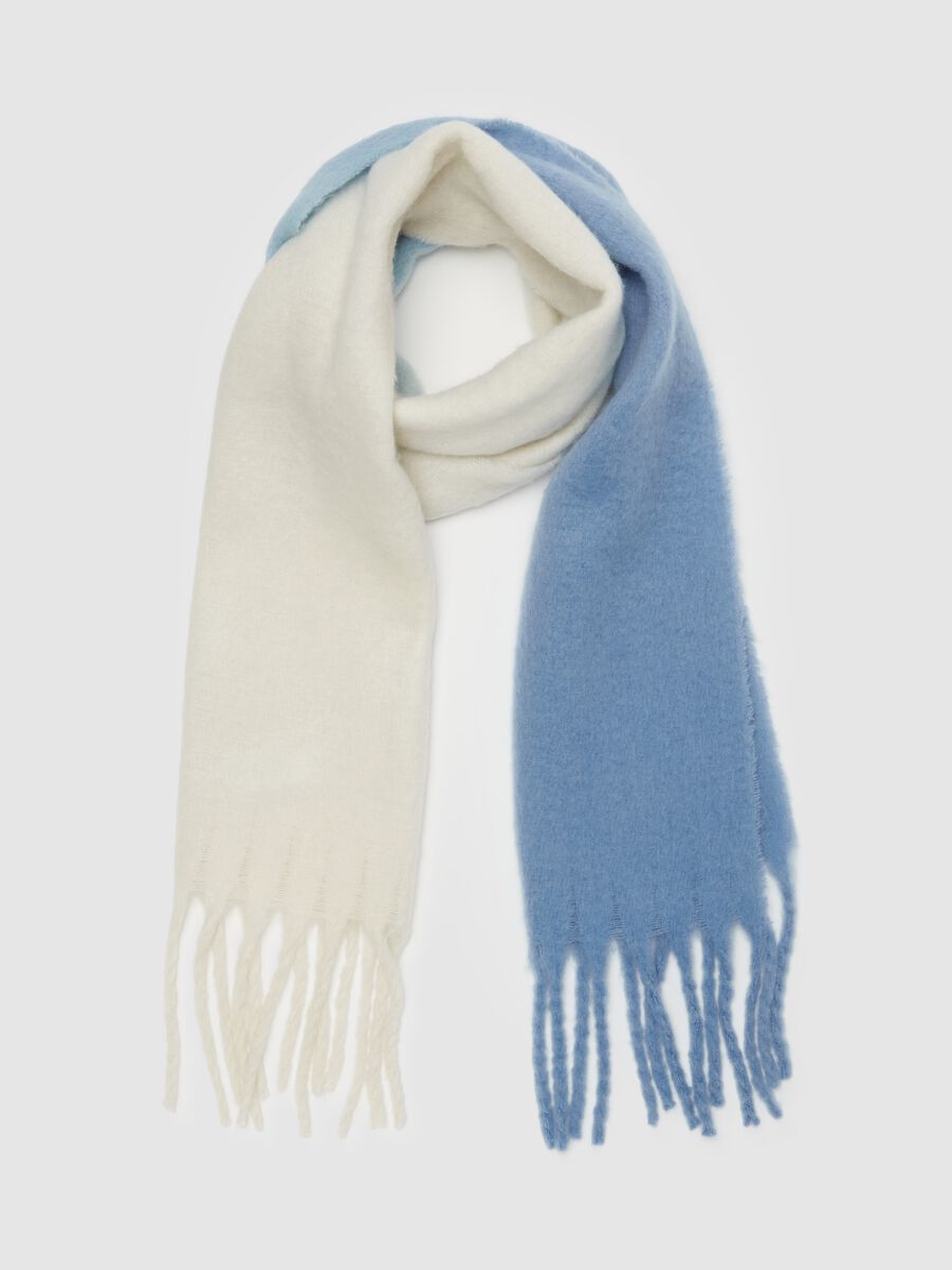 Degradé scarf with fringe_0