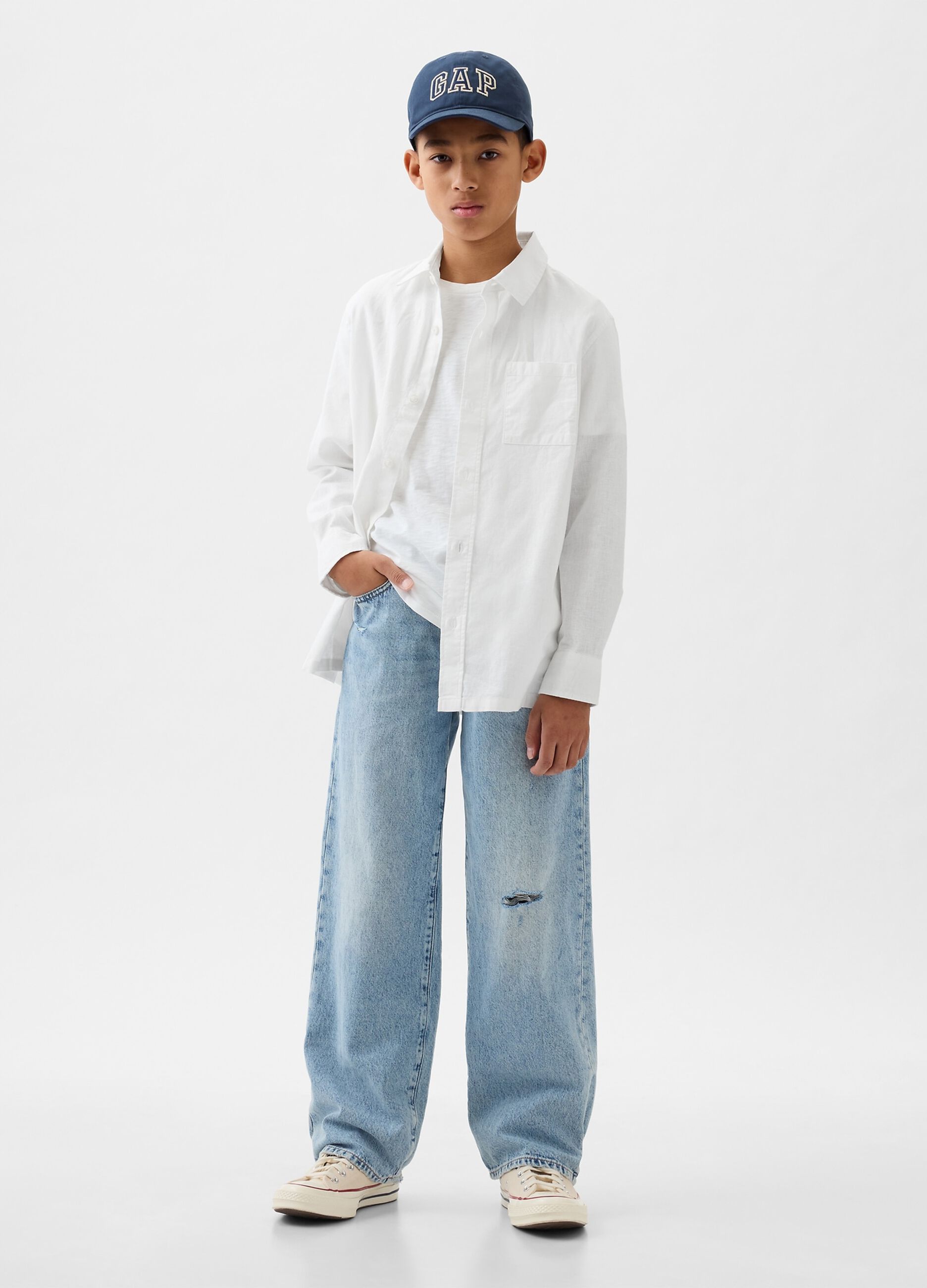 Linen and cotton shirt