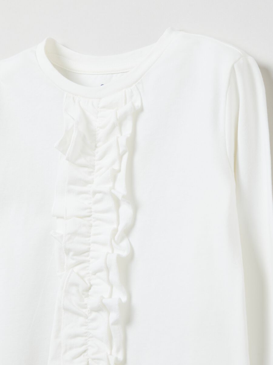 Long-sleeved T-shirt with frills_2