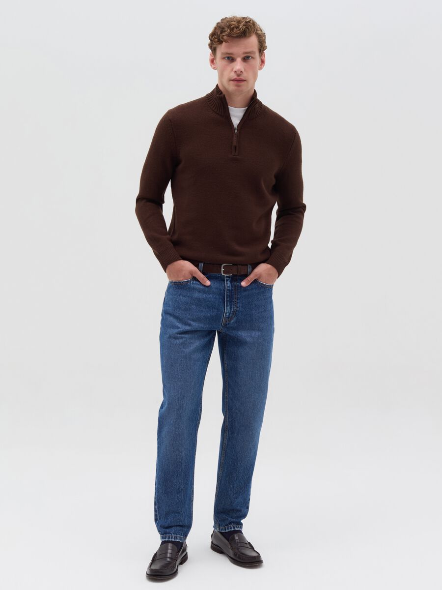 Pullover with half-zip neckline_0