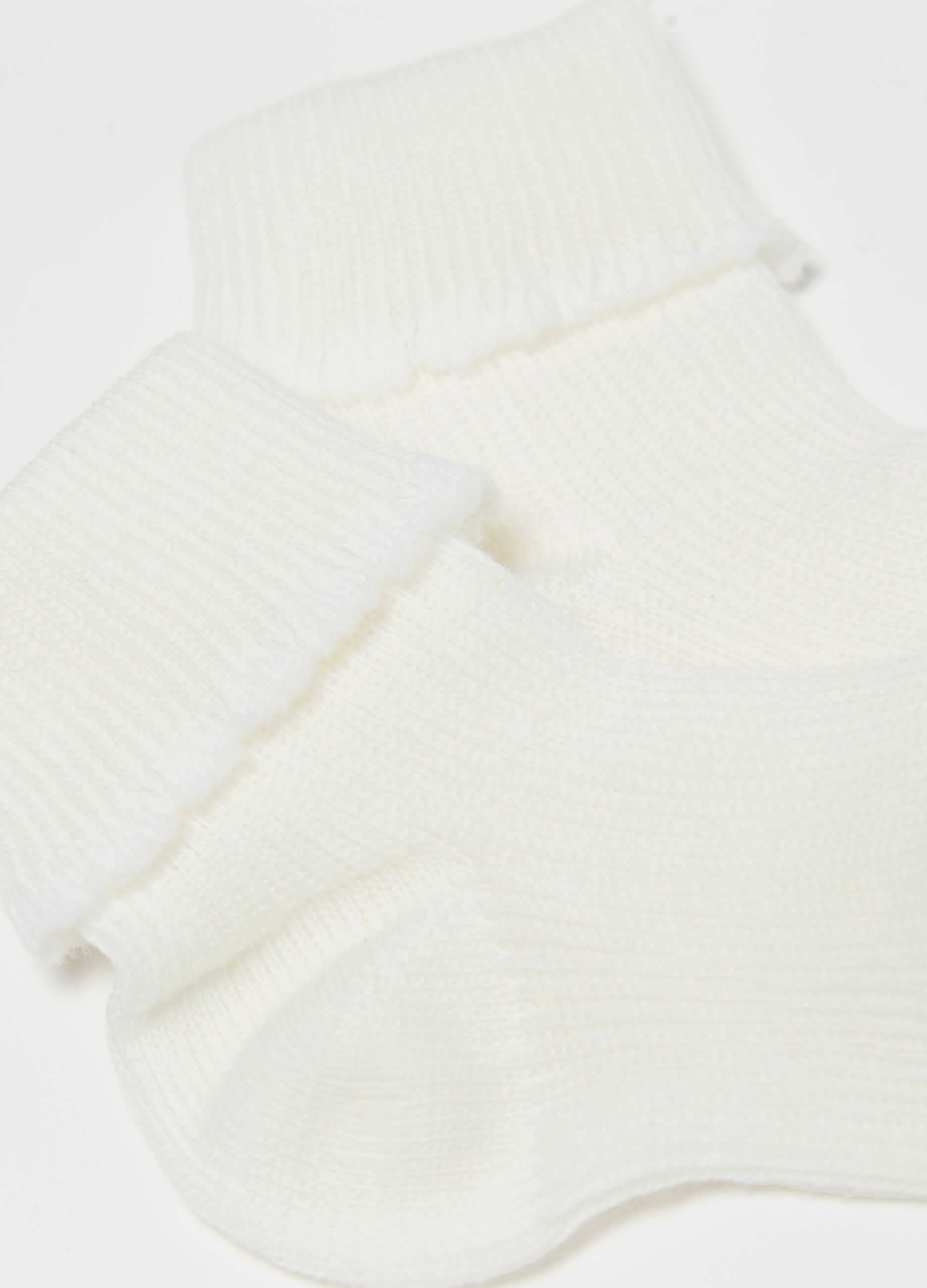 Two-pack socks with fold