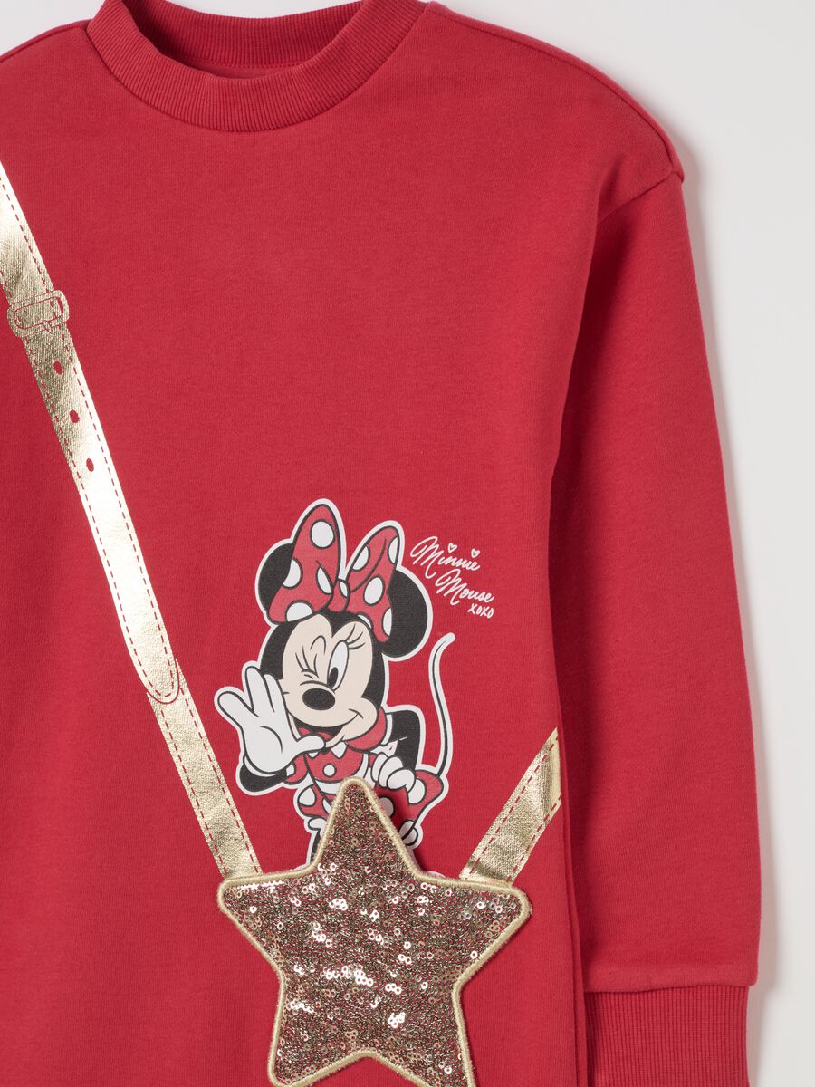 Sweatshirt dress with Minnie Mouse and bag_2