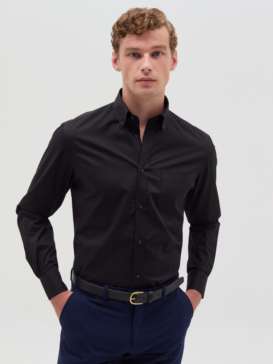 Regular-fit button-down shirt with pocket_0