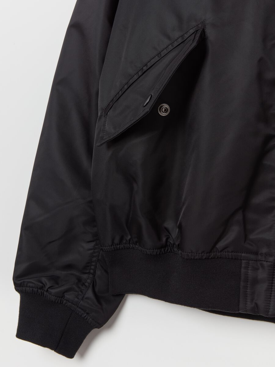 Solid colour full-zip bomber jacket_5