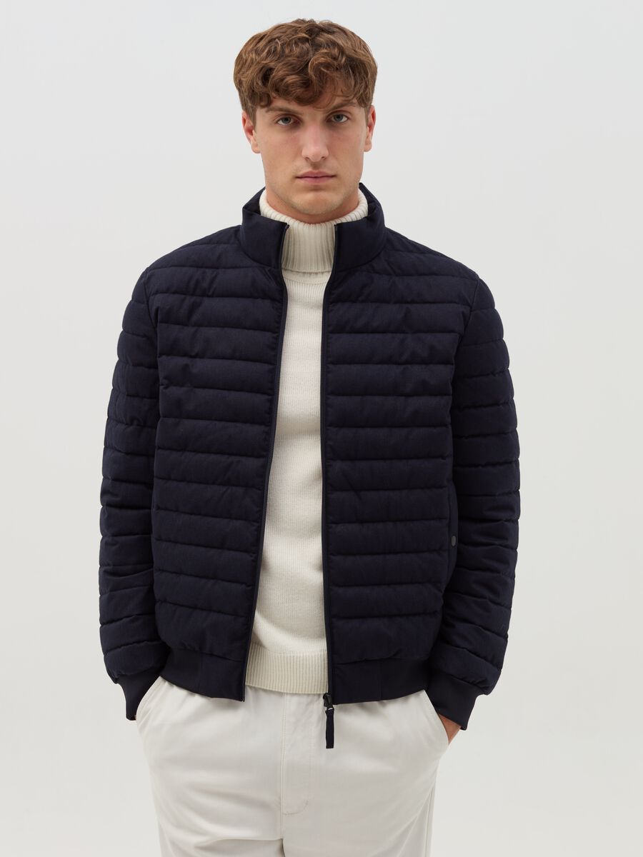 Ultralight down jacket with high neck_0