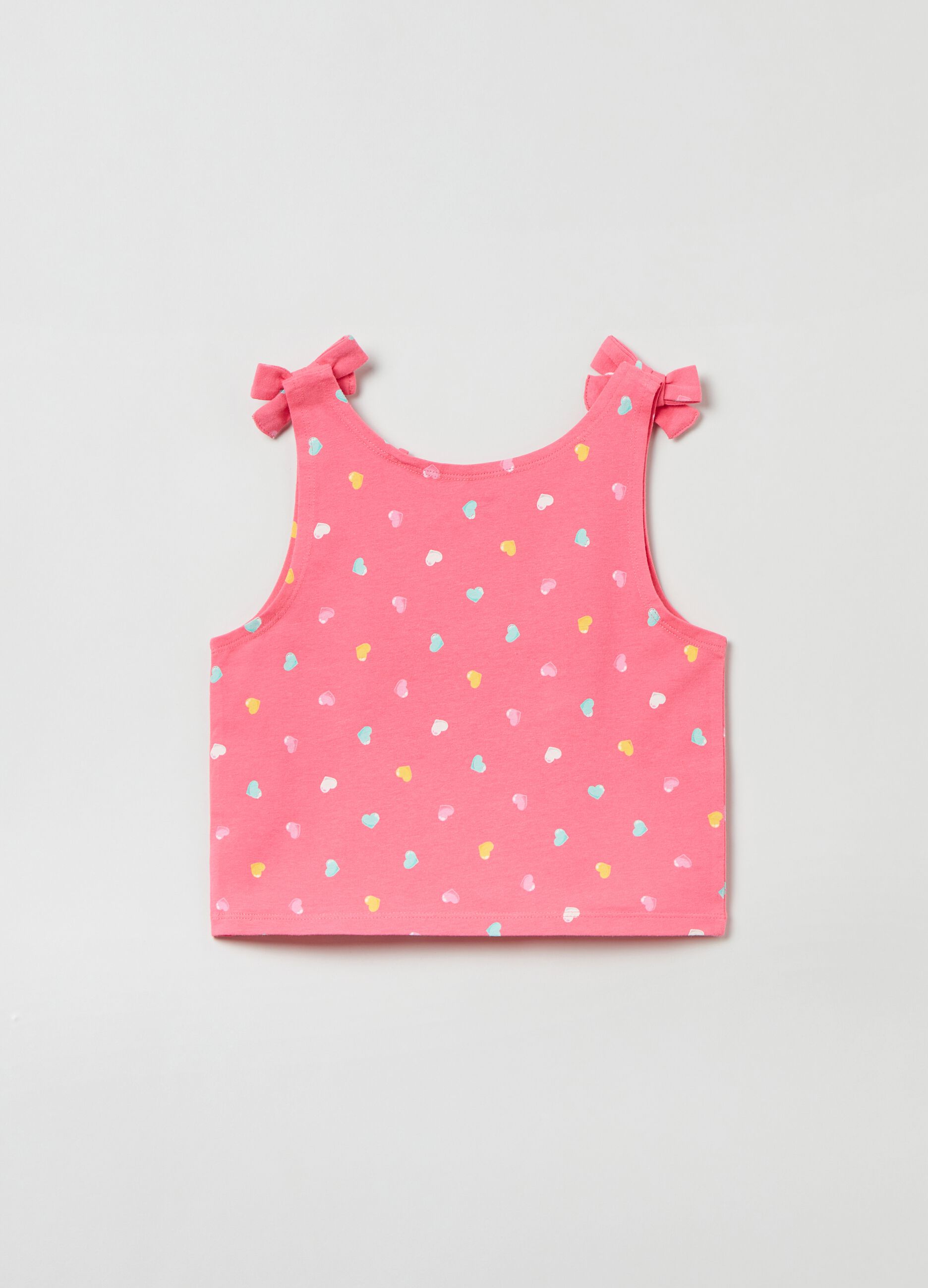 Tank top with small hearts print