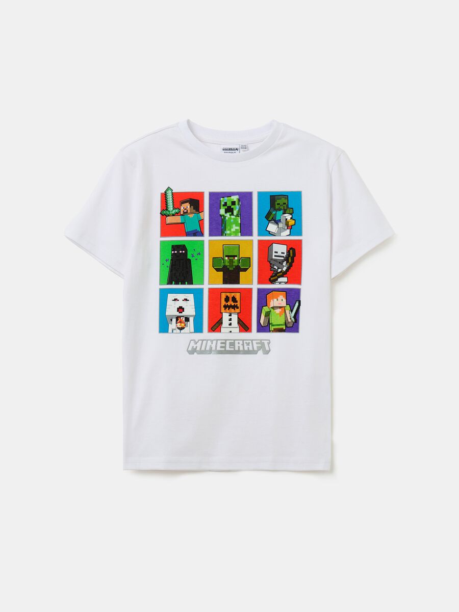 T-shirt with Minecraft blocks print_0