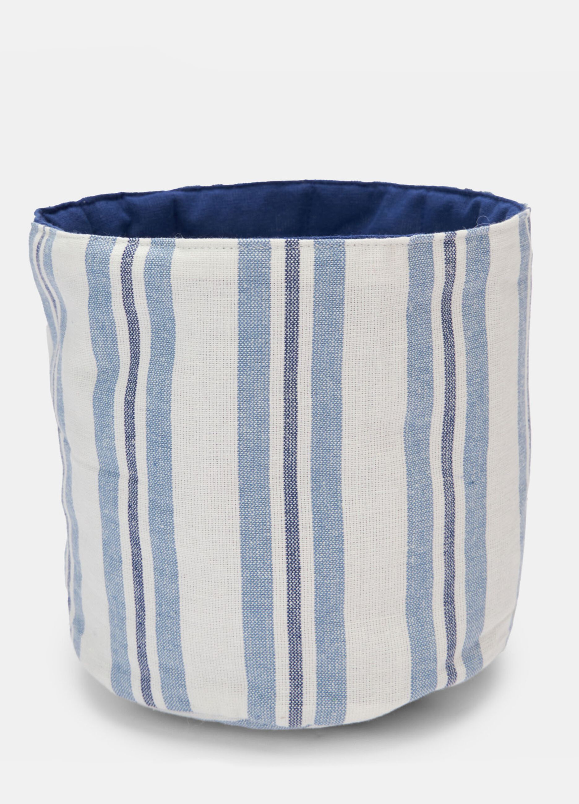 Striped basket in cotton