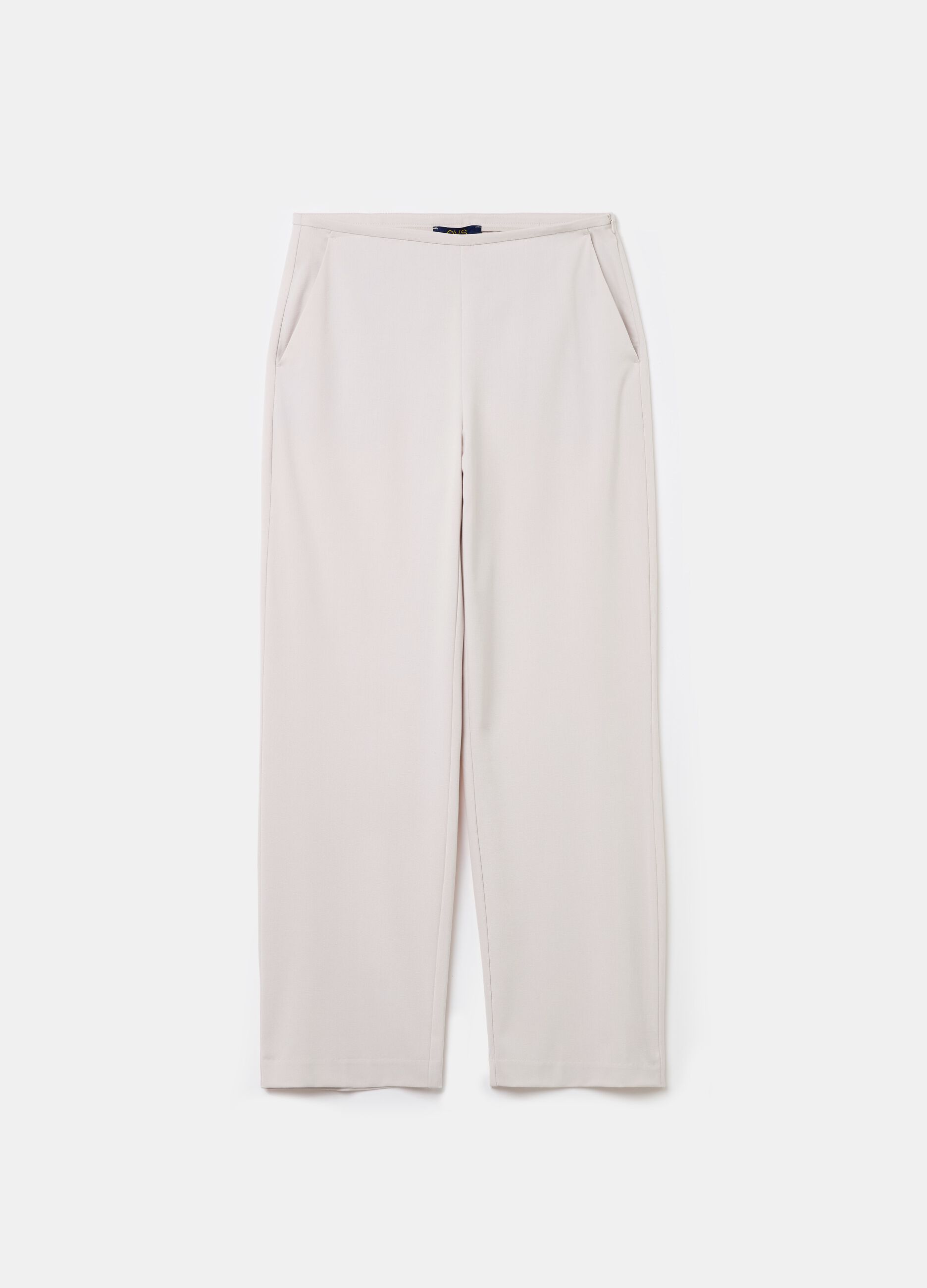 Straight-fit stretch trousers